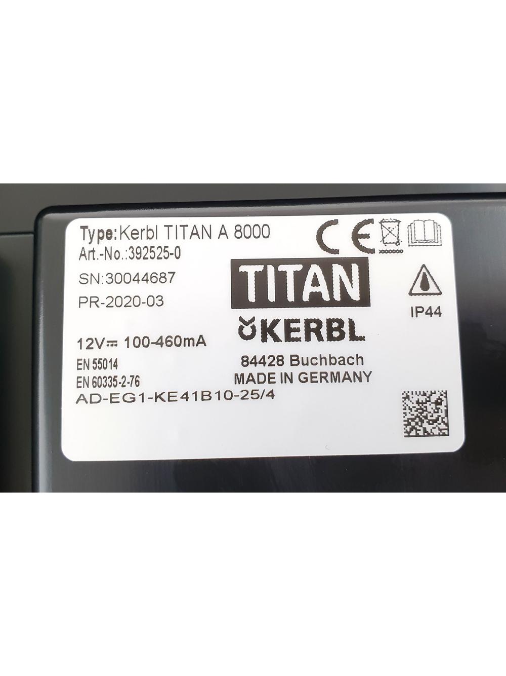 KERBL Elektryzator akumulatorowy TITAN A 8000, dla koni, bydła, dzików, owiec i kóz, 8,0 J