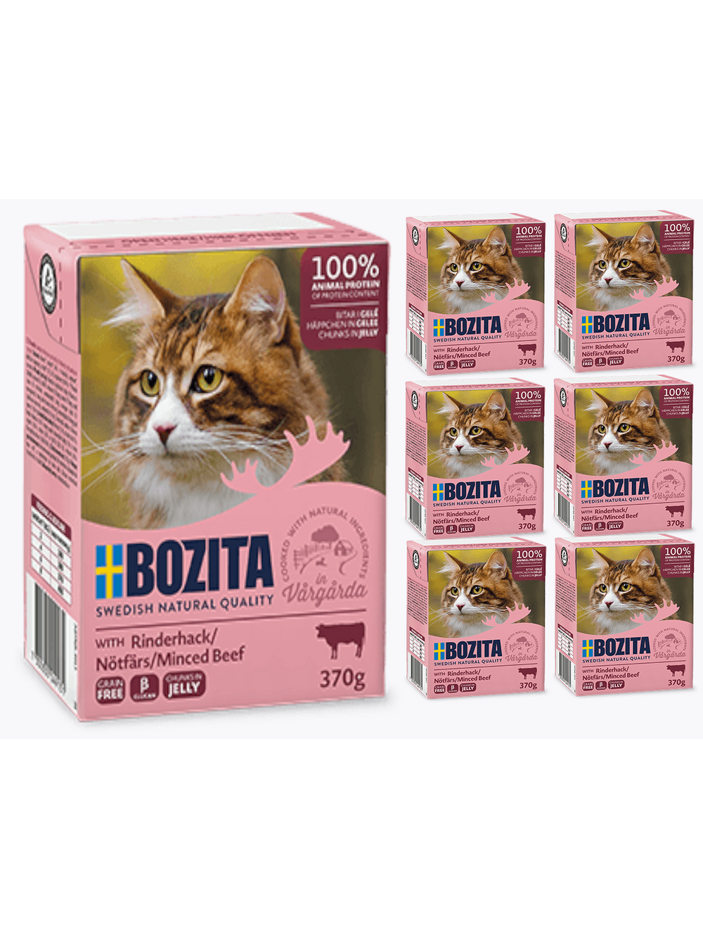 BOZITA Cat Siekana Wołowina W Galaretce 6 x 370g