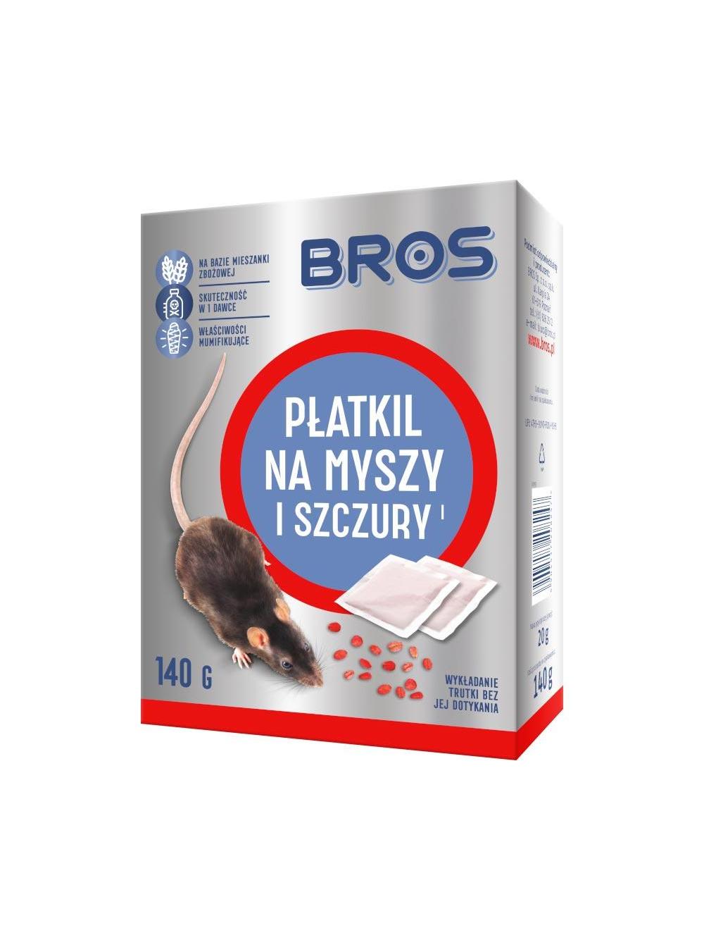 BROS - Płatkil na myszy i szczury 140g