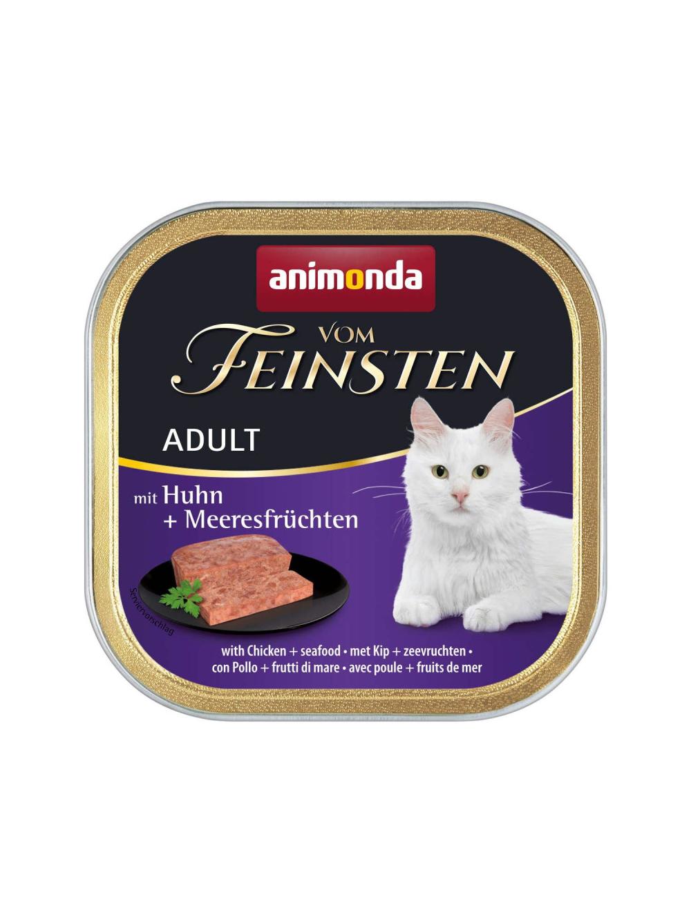 ANIMONDA Vom Feinsten Adult Cat smak: z kurczakiem i owocami morza 100g