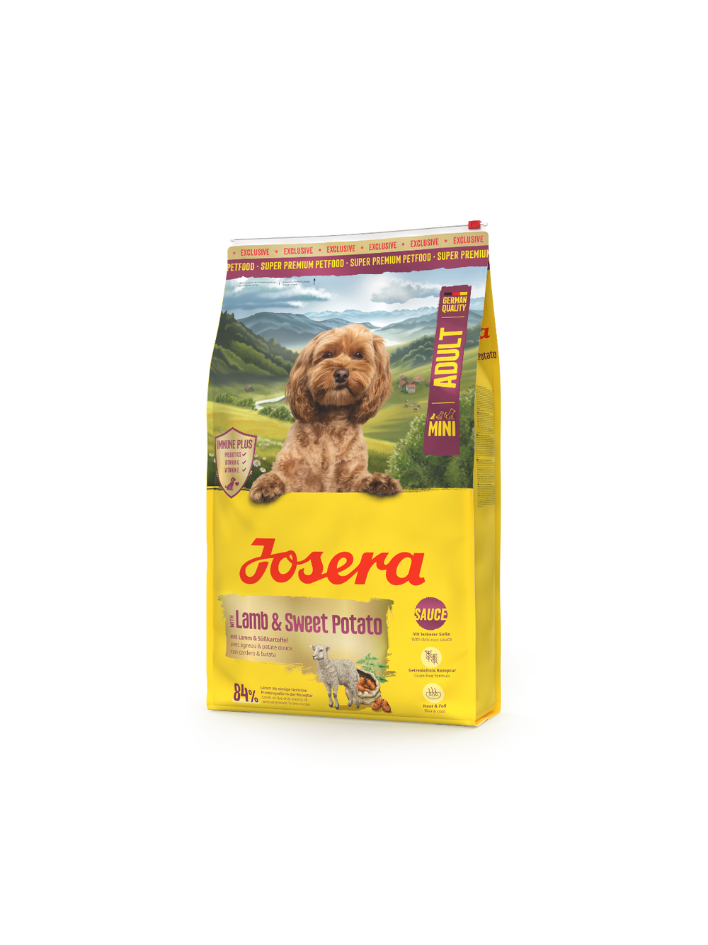 JOSERA EXCLUSIVE Mini Adult / Lamb & Sweet Potato 10kg / Opakowanie uszkodzone (9305,9531) !!!