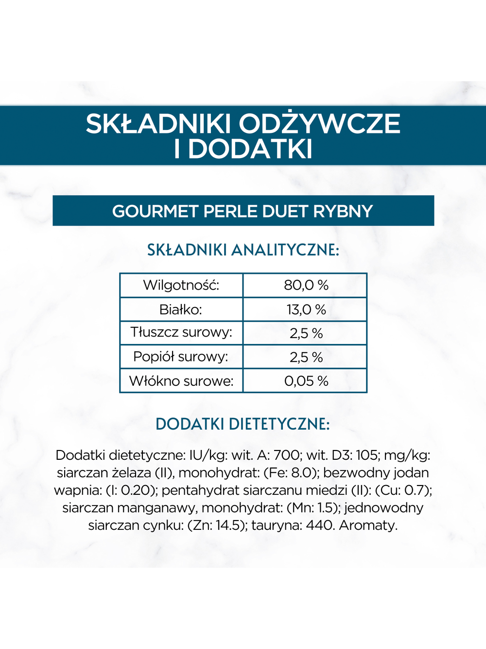 GOURMET Perle karma dla dorosłych kotów Mięsny Duet 4x85g
