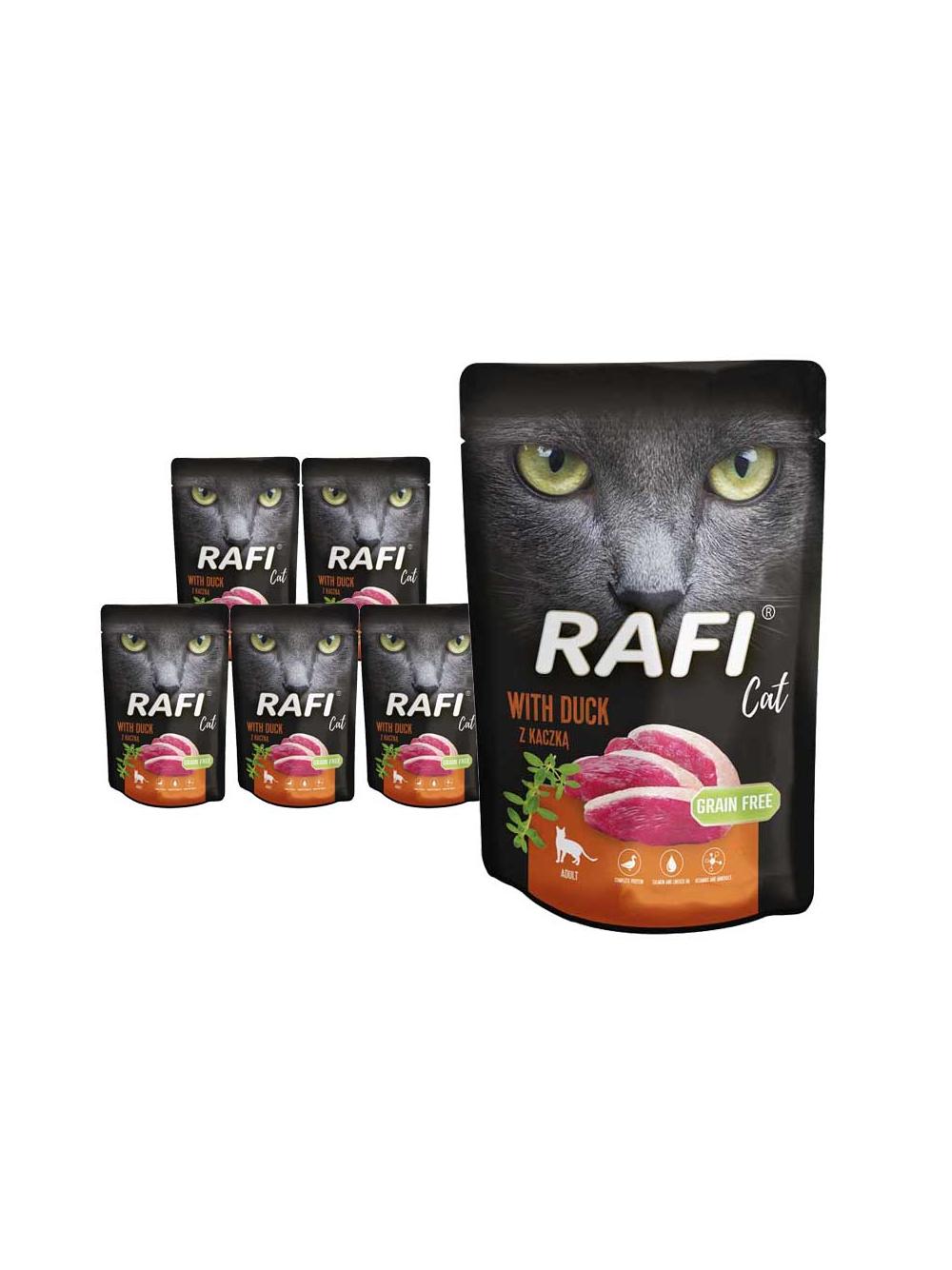 RAFI Cat Adult z kaczką 10x100g