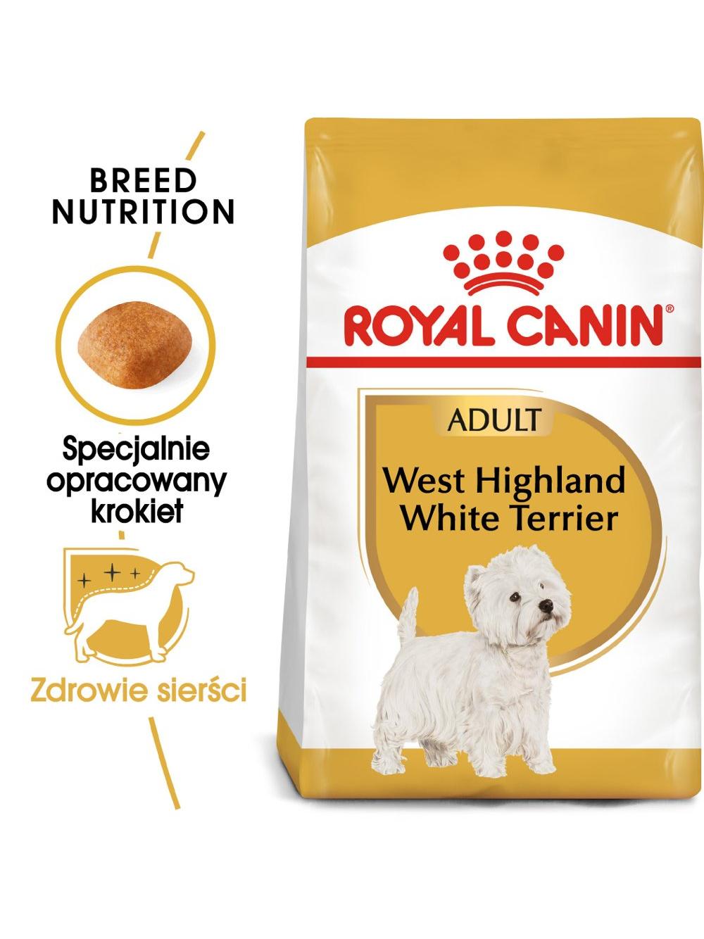 ROYAL CANIN West Highland White Terrier Adult 3kg karma sucha dla psów dorosłych rasy west highland white terrier