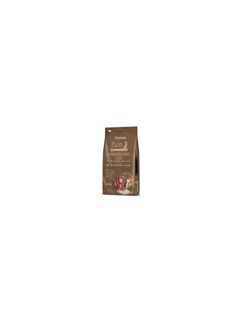 FITMIN Purity Senior Venison, Lamb& rice Light 12kg