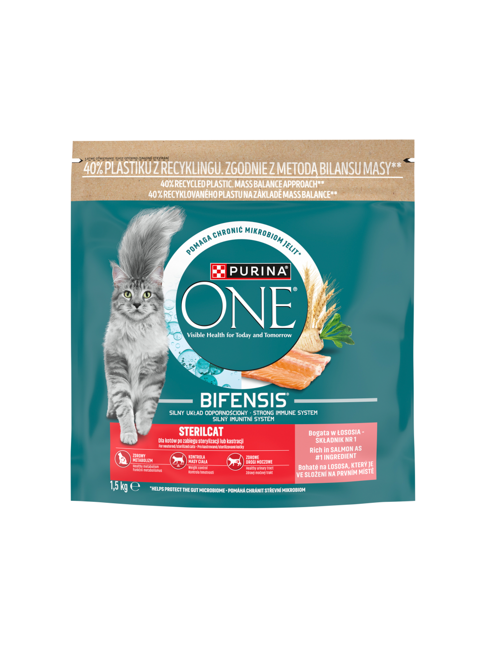 PURINA ONE Bifensis Sterilcat Karma dla kotów bogata w łososia 1,4 kg