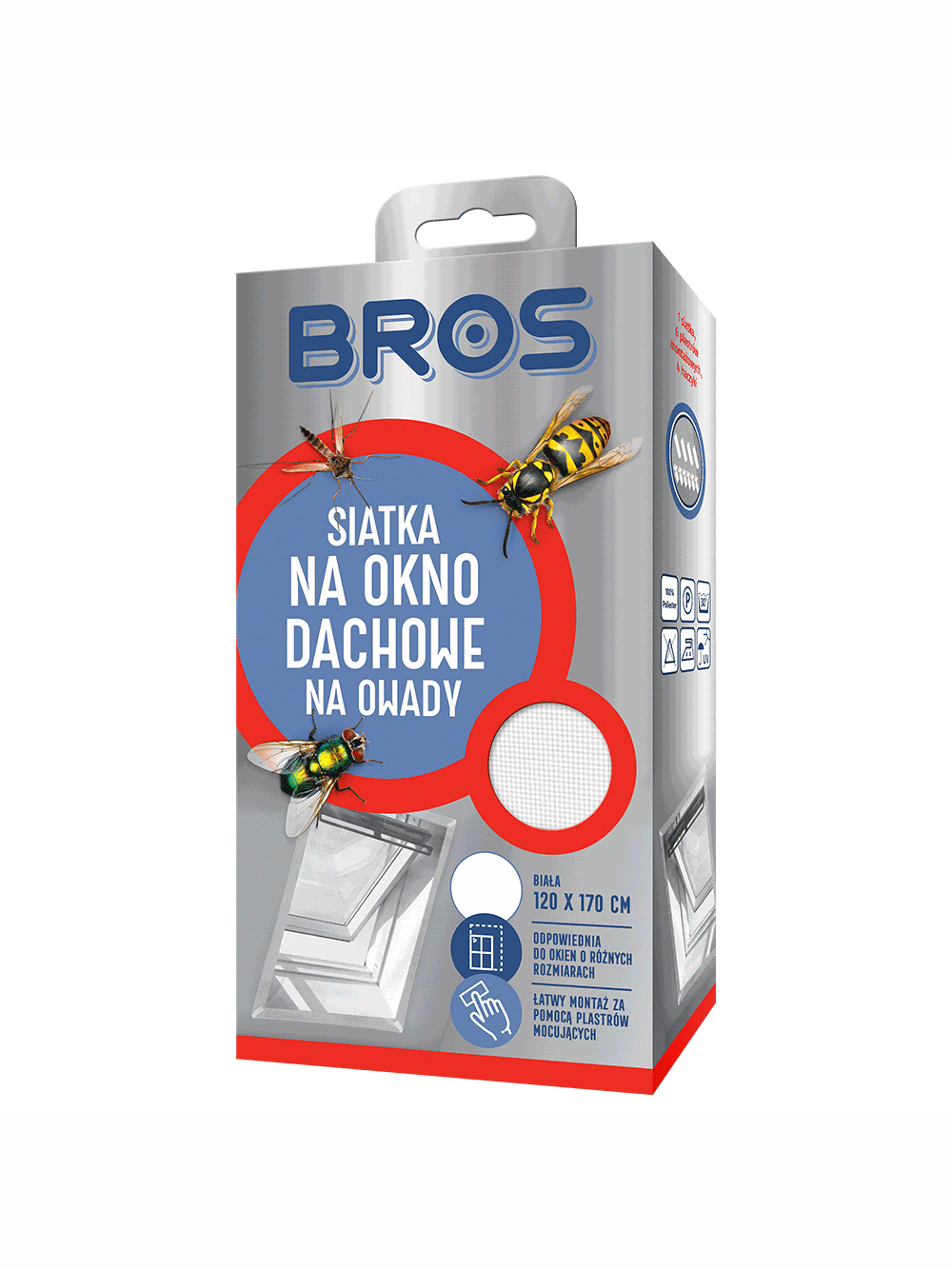 BROS - Siatka na okno dachowe 120x170 biała