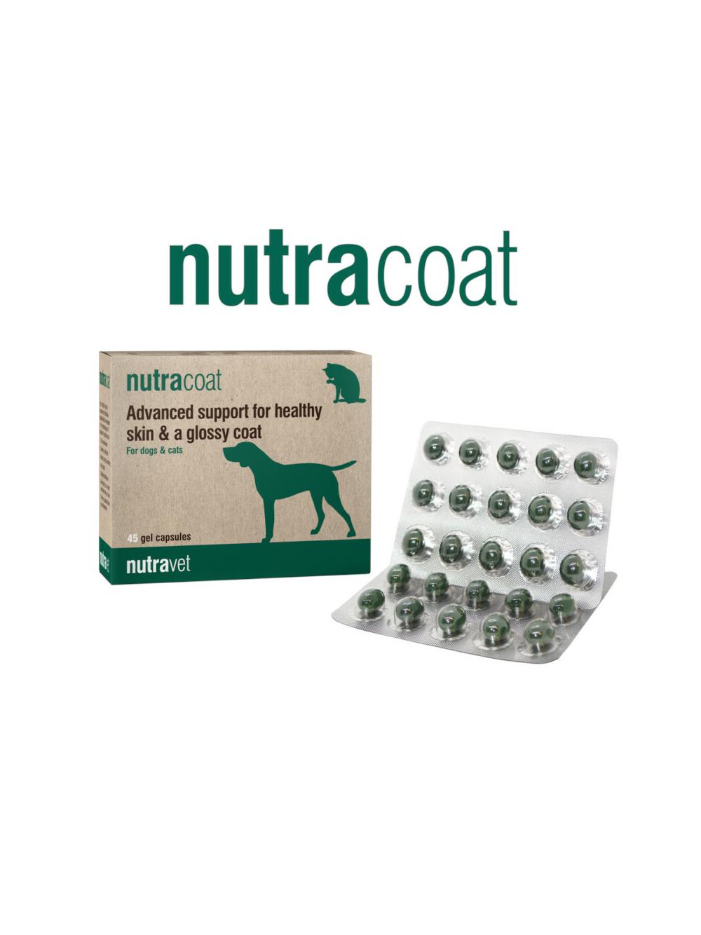 NUTRAVET Nutracoat for dogs & cats 45kaps -wsparcie dla zdrowej skóry i błyszczącej sierści