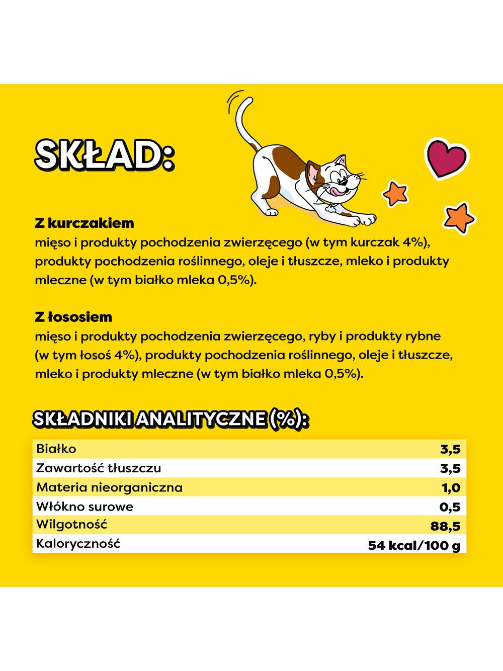 DREAMIES Creamy z kurczakiem i z łososiem 12x10g