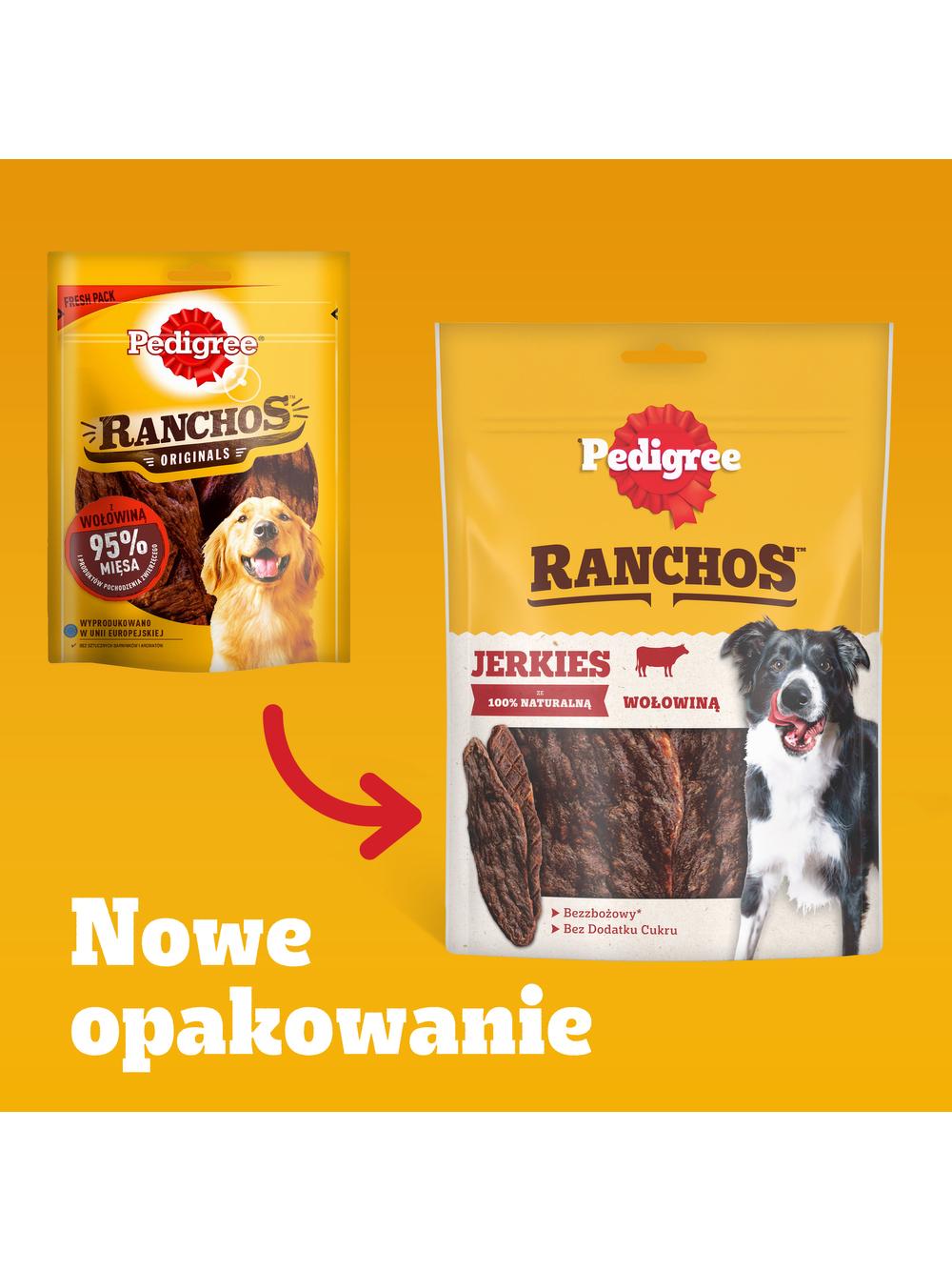 PEDIGREE Ranchos bezzbożowe przysmaki dla psa z wołowiną 7x70g