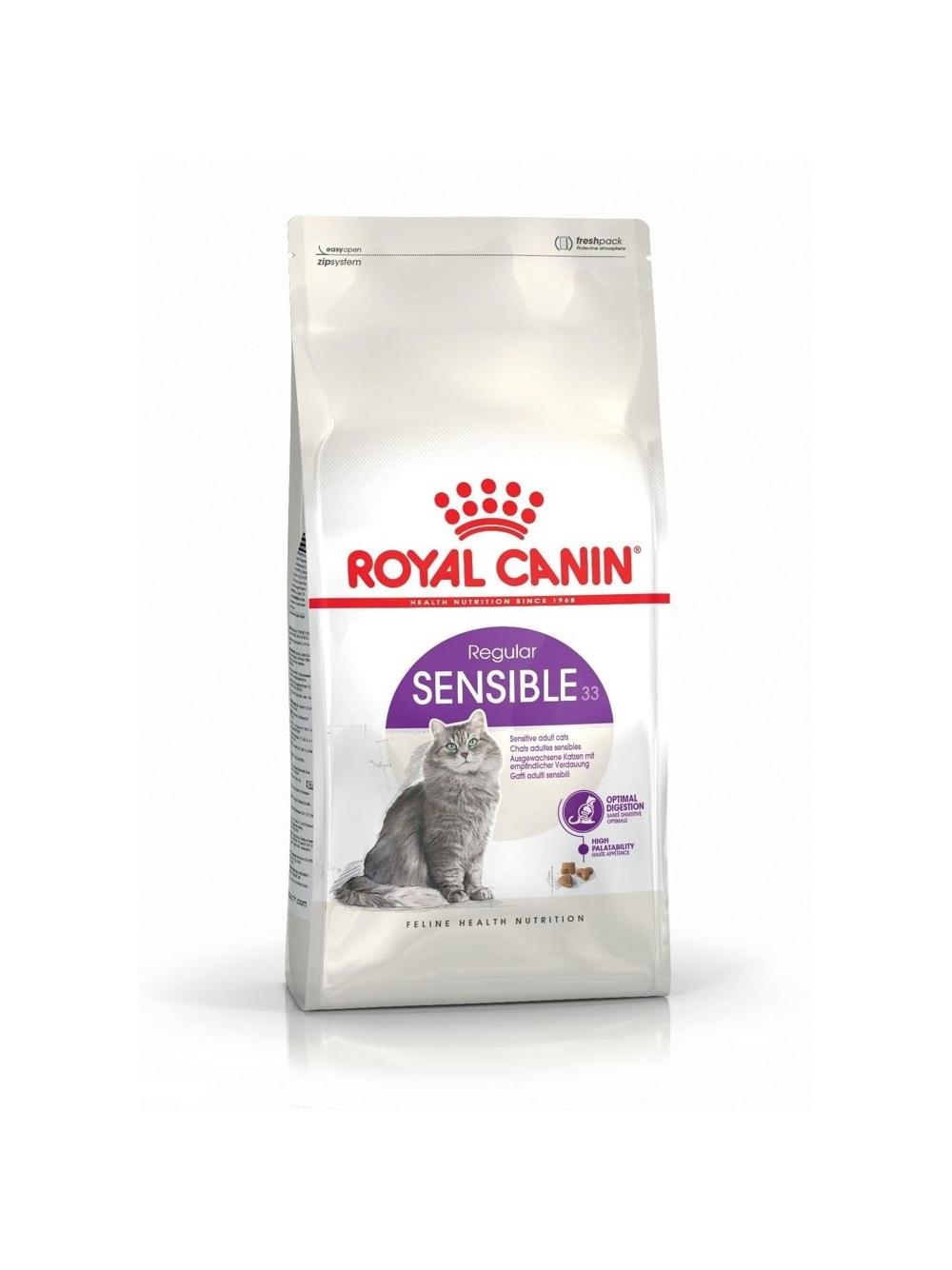 ROYAL CANIN  Sensible 33 10kg karma sucha dla kotów dorosłych, o wrażliwym przewodzie pokarmowym + niespodzianka dla kota GRATIS!