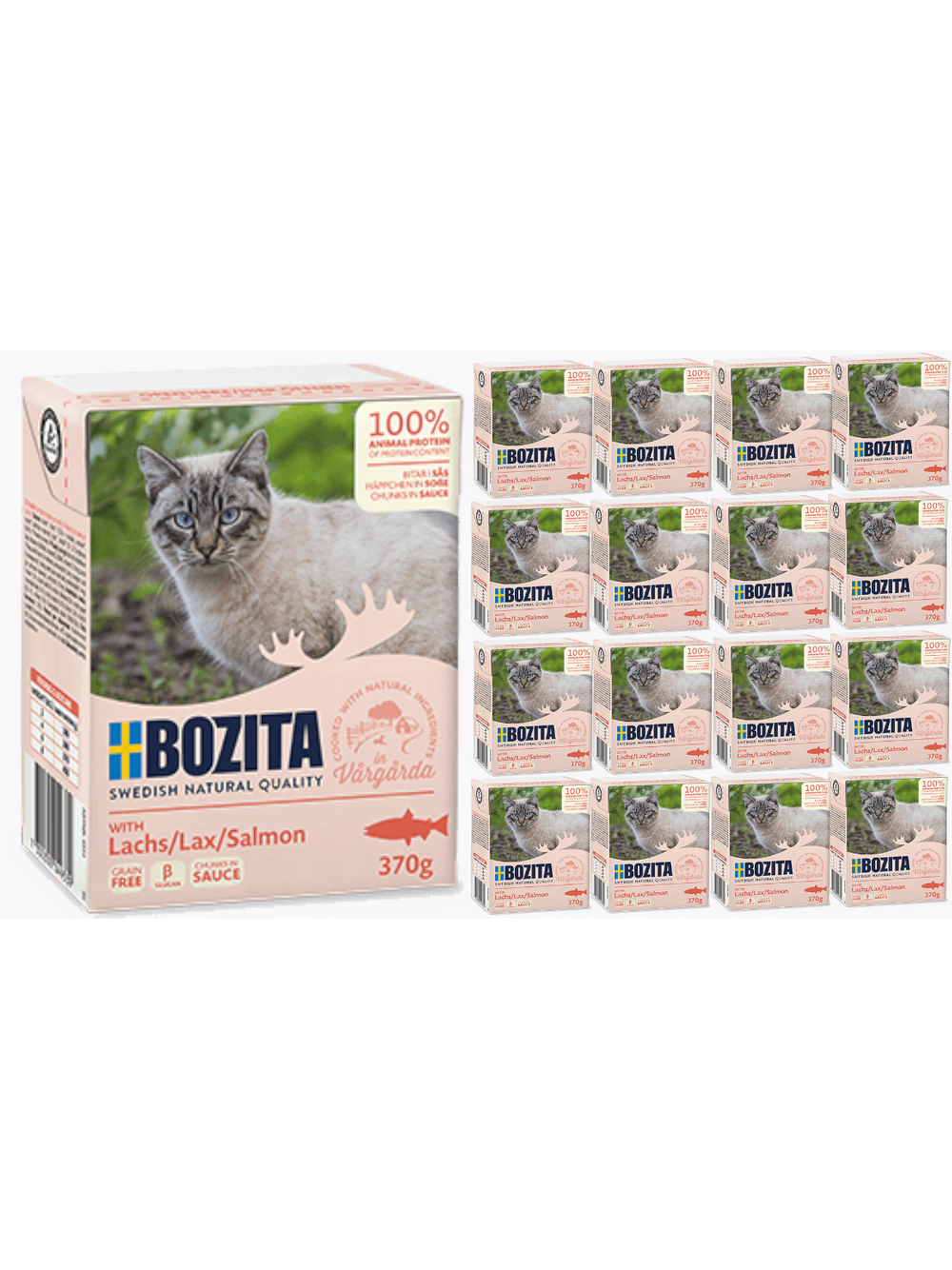 BOZITA Cat Łosoś W Sosie 16 x 370g