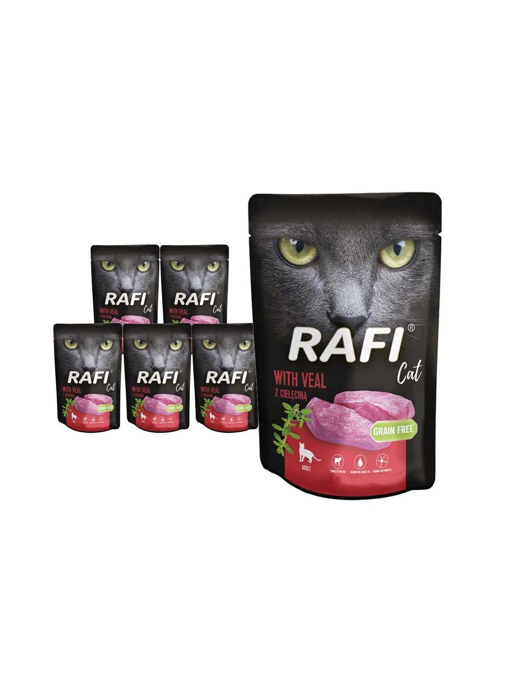 RAFI Cat Adult z cielęciną 10x100g