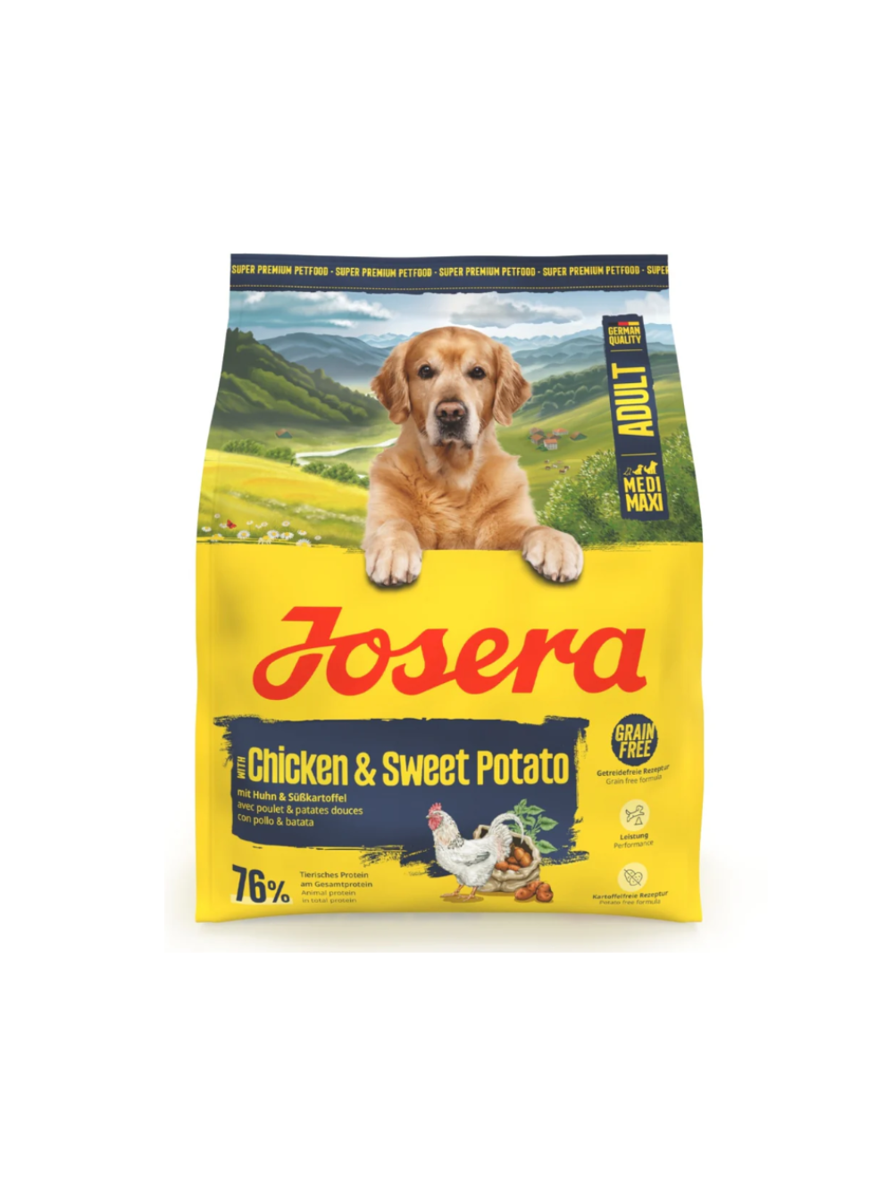 JOSERA Medi/Maxi Chicken & Sweet Potato 900g /Opakowanie uszkodzone (9109)!!!