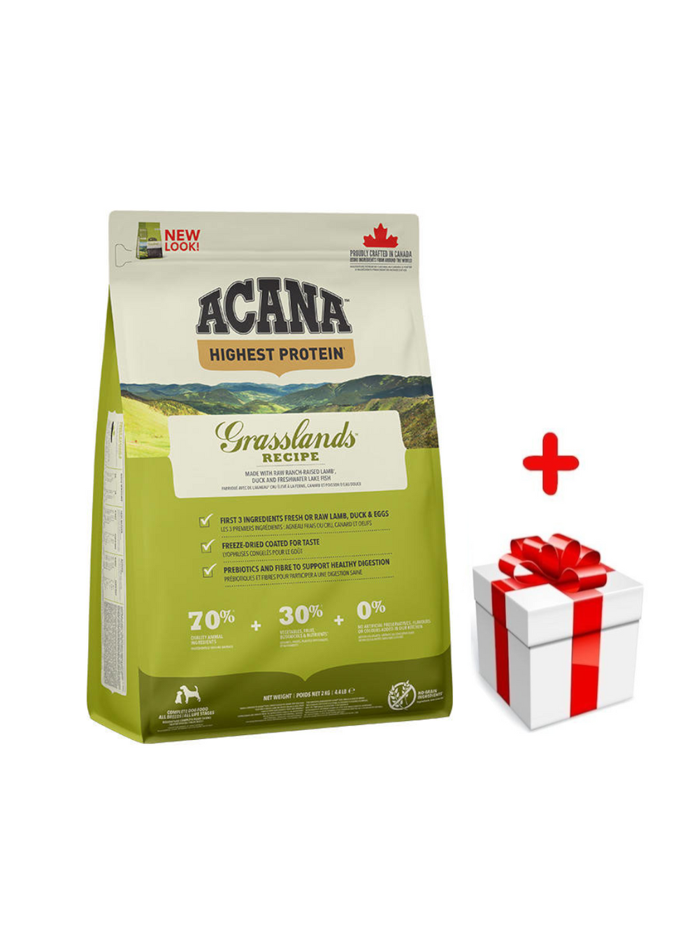 ACANA Grasslands Dog 2kg + niespodzianka dla psa GRATIS!