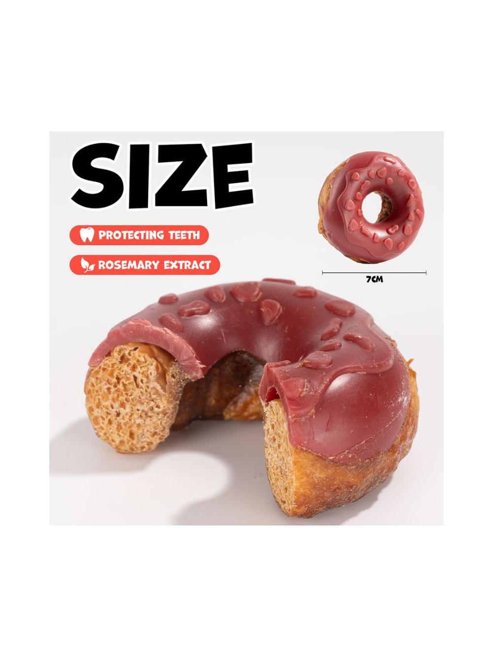 WILD FARM donut kolagenowy z kaczką i truskawkami 7cm 50g przysmak dla psa