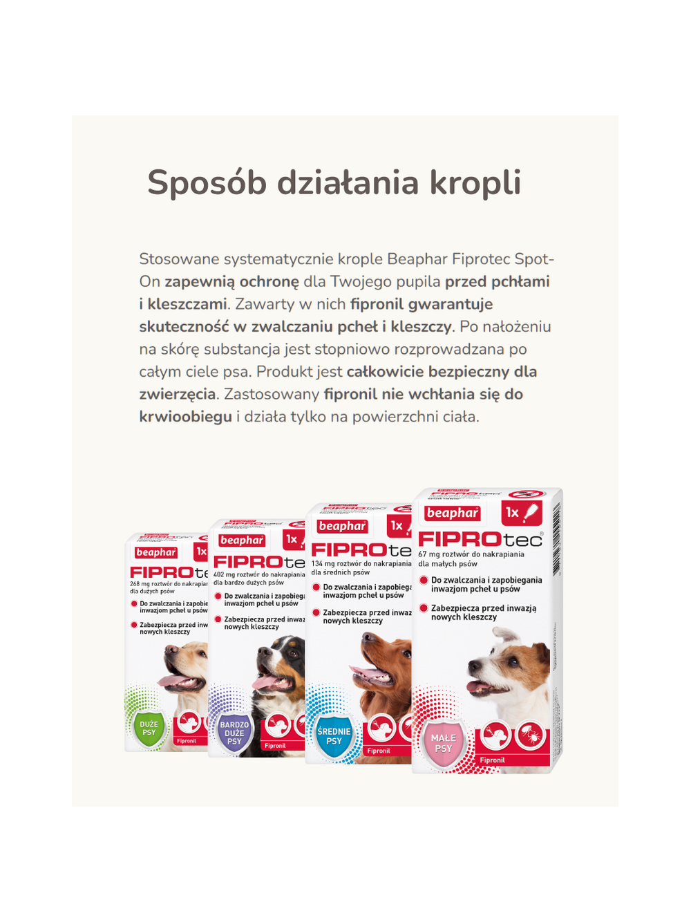 Fiprotec S dla psów od 2 do 10 kg  -  67mg