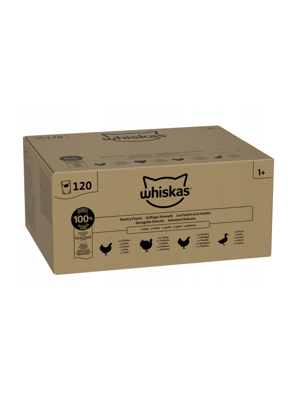 Whiskas Drobiowa Uczta 120x85g Mokra Karma Dla Dorosłego Kota w Galaretce