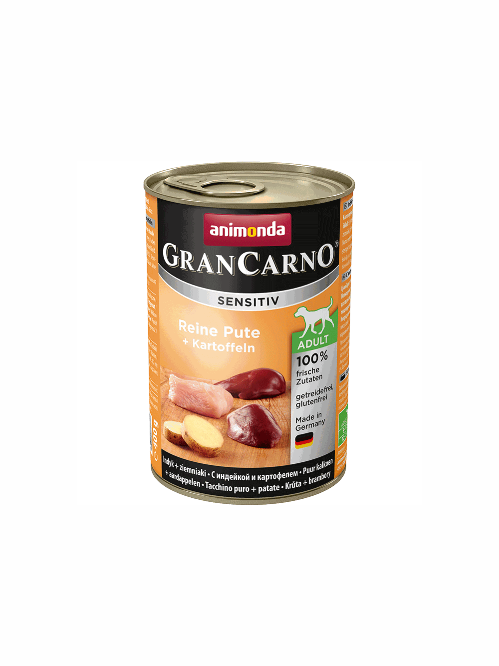 ANIMONDA GranCarno Sensitiv  Adult Dog smak: Indyk + ziemniaki 12x400g