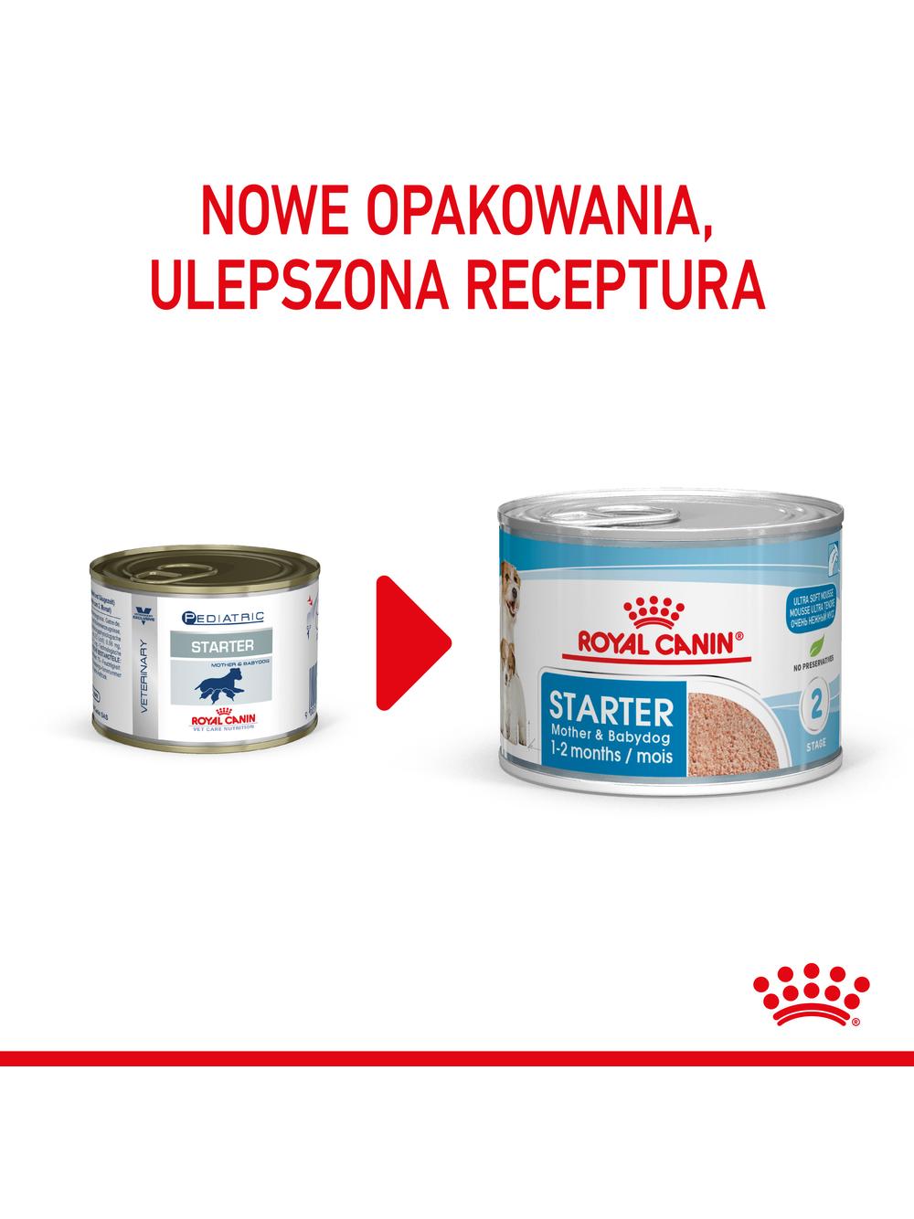 ROYAL CANIN Starter Mousse Mother & Babydog 195g karma mokra - mus, dla suk w czasie ciąży, laktacji oraz szczeniąt
