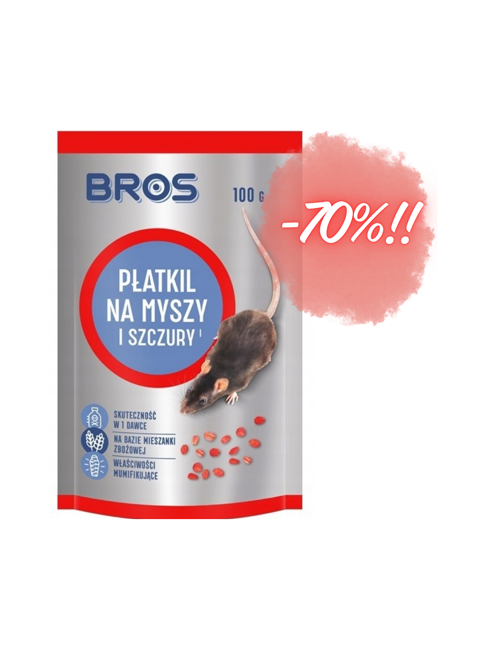 BROS - Płatkil na myszy i szczury 100g