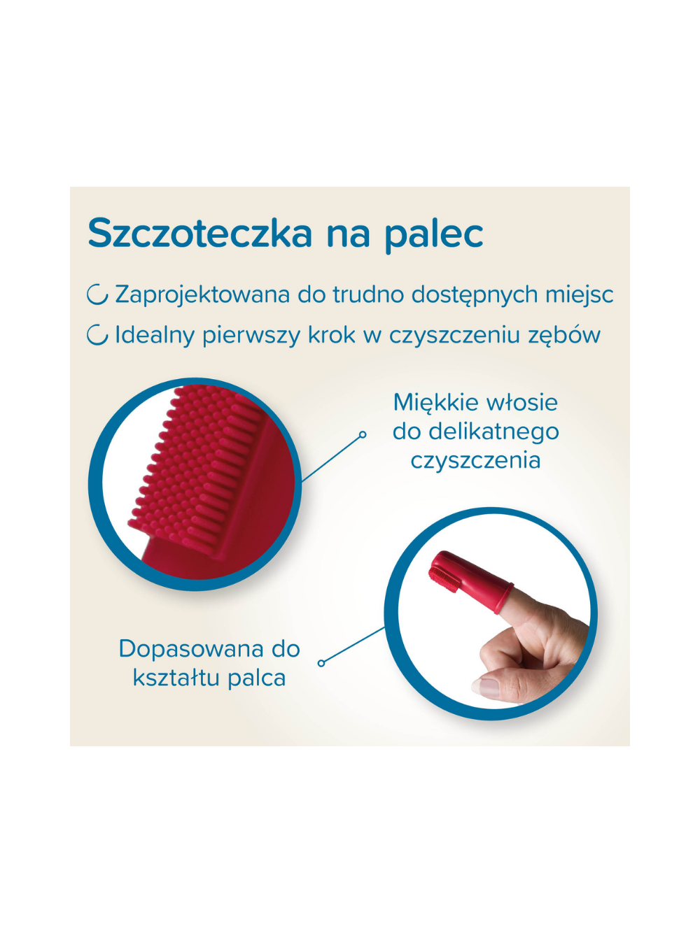 Beaphar FINGER TOOTHBRUSH - szczoteczka do zębów naparstkowa