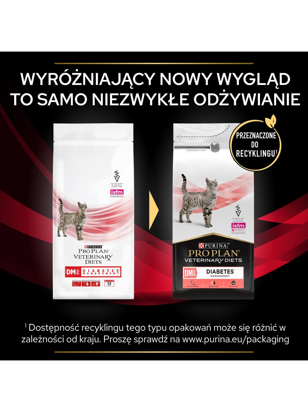 PRO PLAN Veterinary Diets DM St/Ox Diabetes Management Karma sucha dla kota 5kg Opakowanie uszkodzone (2582,2889,4929,6373)