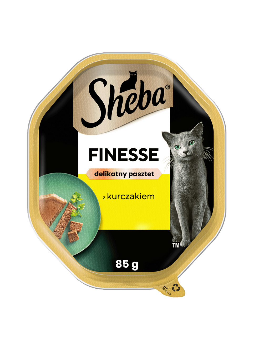 SHEBA Finesse tacka 22x85 g – mokra karma pełnoporcjowa dla dorosłych kotów, z kurczakiem, w pasztecie