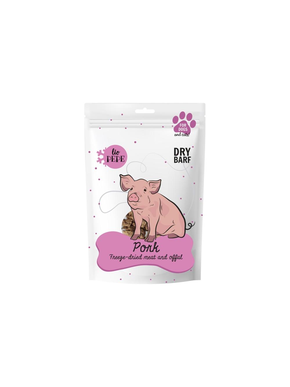 PAKA ZWIERZAKA - Przysmak Lio PEPE Pork hearts (wieprzowe serca)60g