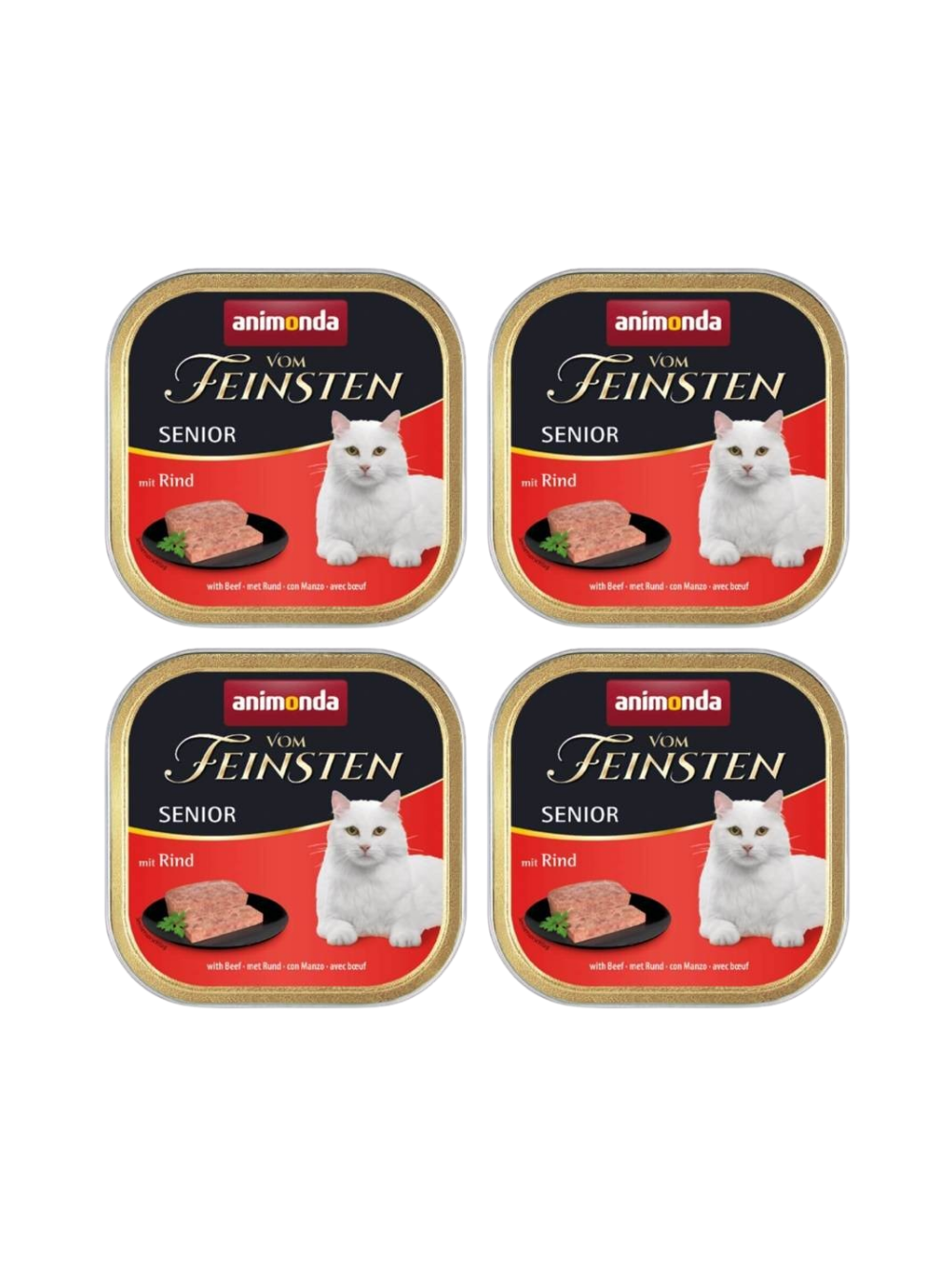 ANIMONDA Vom Feinsten Senior Cat smak: z wołowiną 32x100g