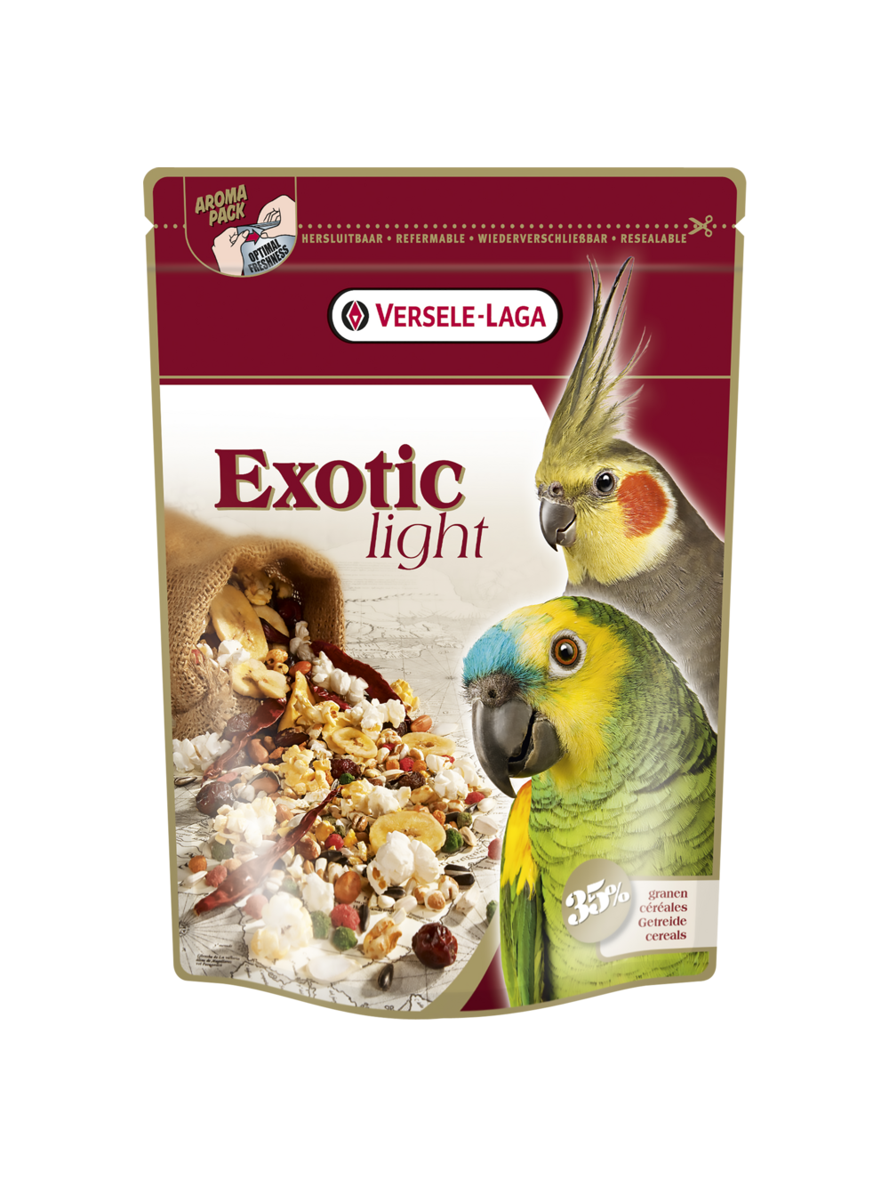 VERSELE-LAGA Exotic Light - mieszanka z prażonymi ziarnami dla dużych i średnich papug 750g