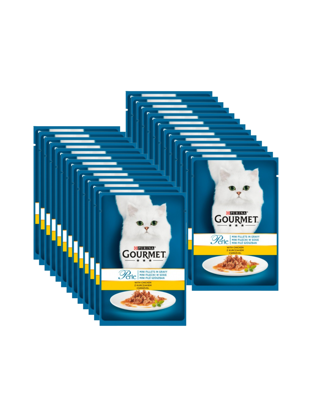 Purina Gourmet Perle Karma dla kotów mini fileciki w sosie z kurczakiem 26x85g