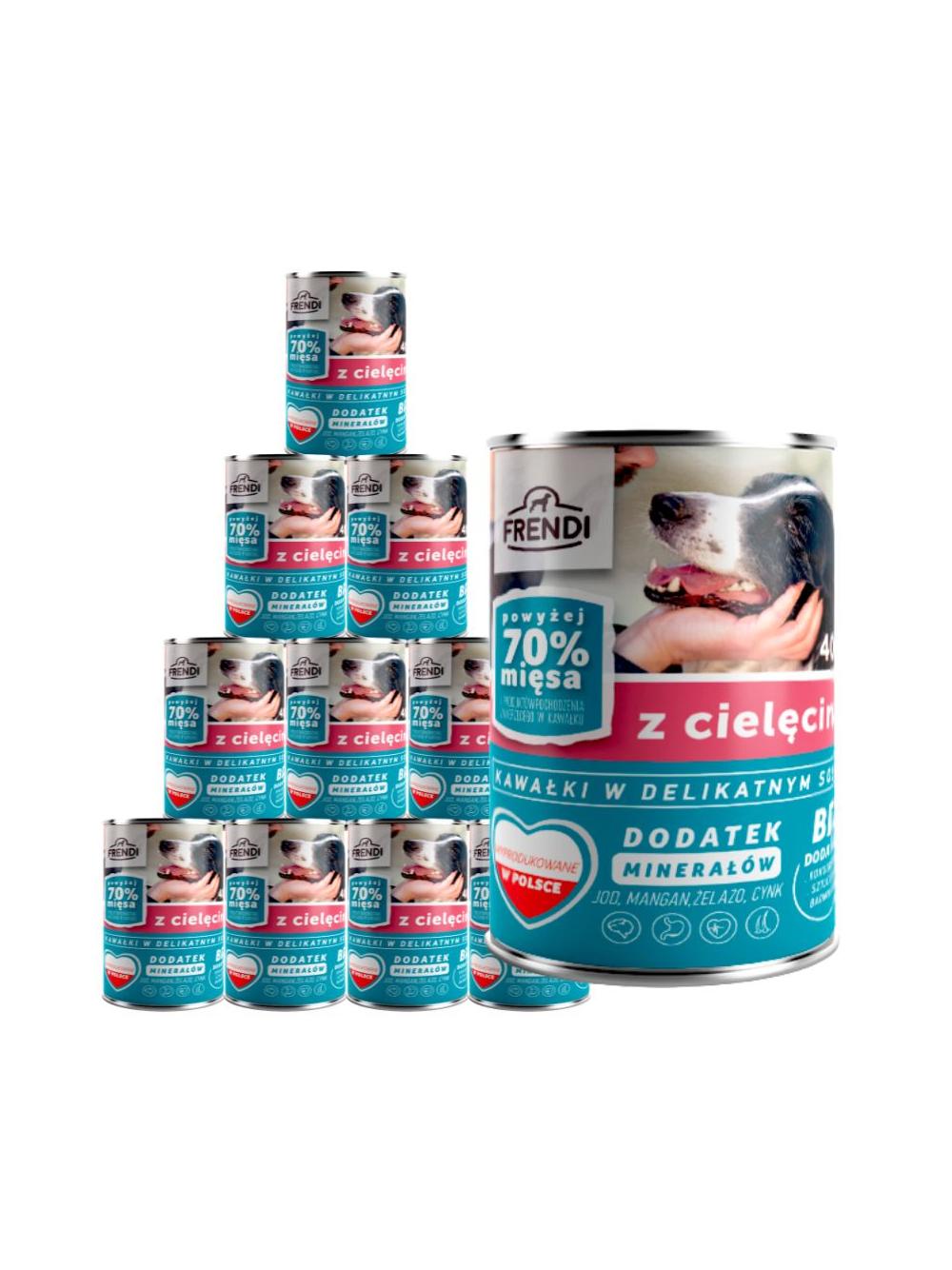 Frendi kawałki w delikatnym sosie z cielęciną 10x400g
