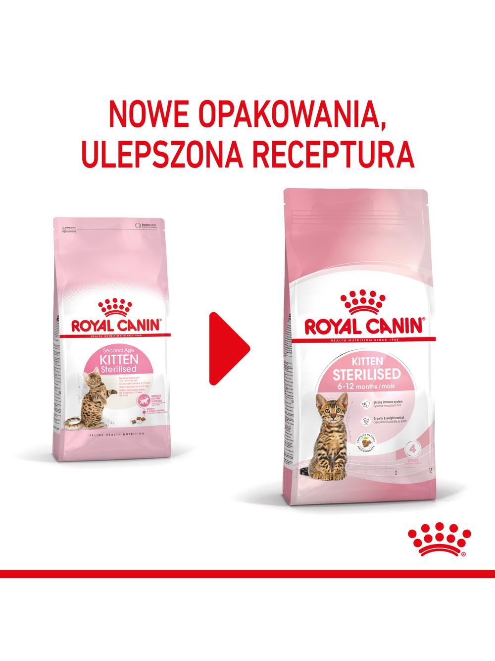 ROYAL CANIN  Kitten Sterilised 3,5kg karma sucha dla kociąt od 6 do 12 miesiąca życia, sterylizowanych