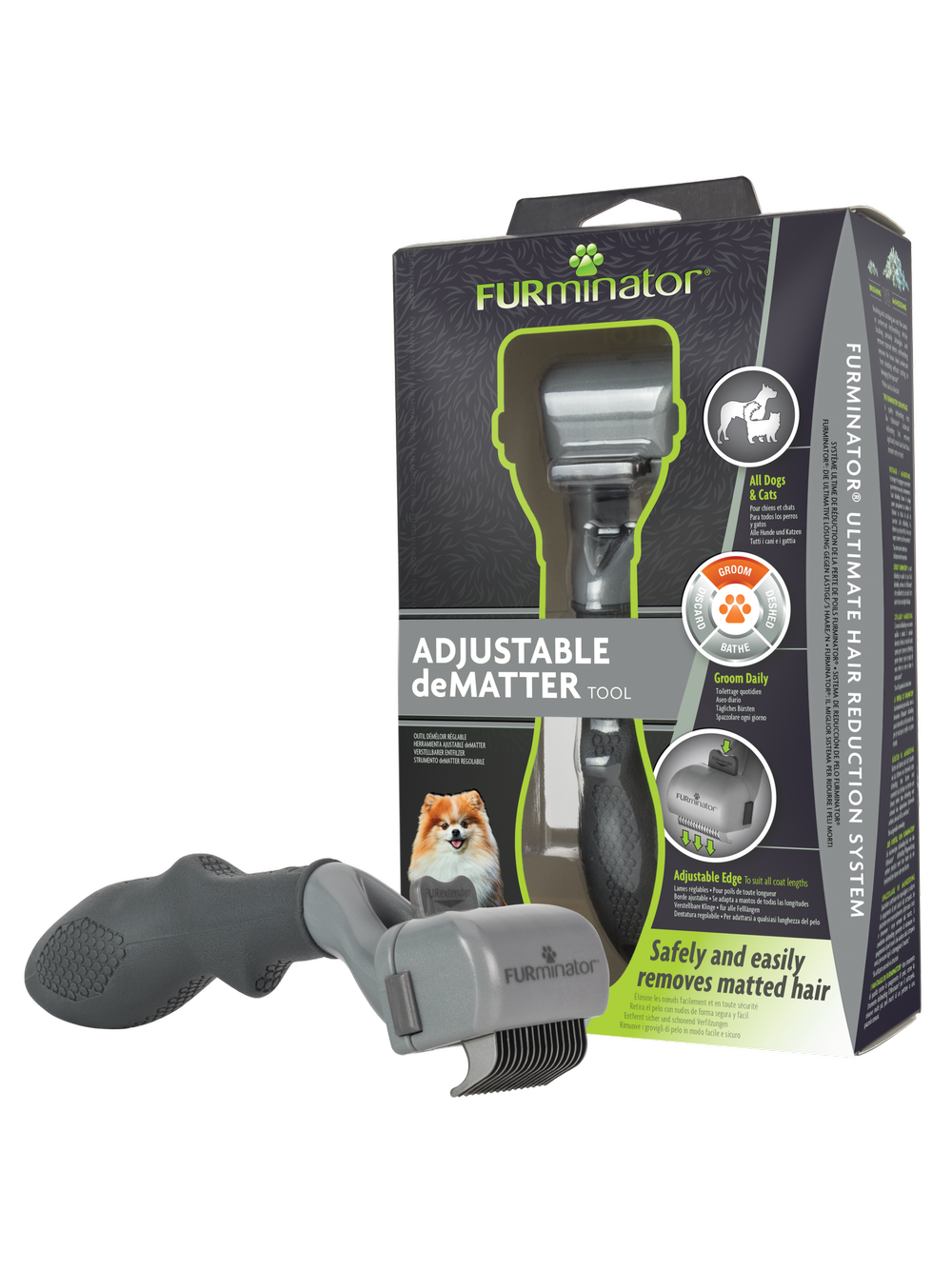 FURMINATOR Nastawne narzędzie do usuwania kołtunów Adjustable Dematter Tool