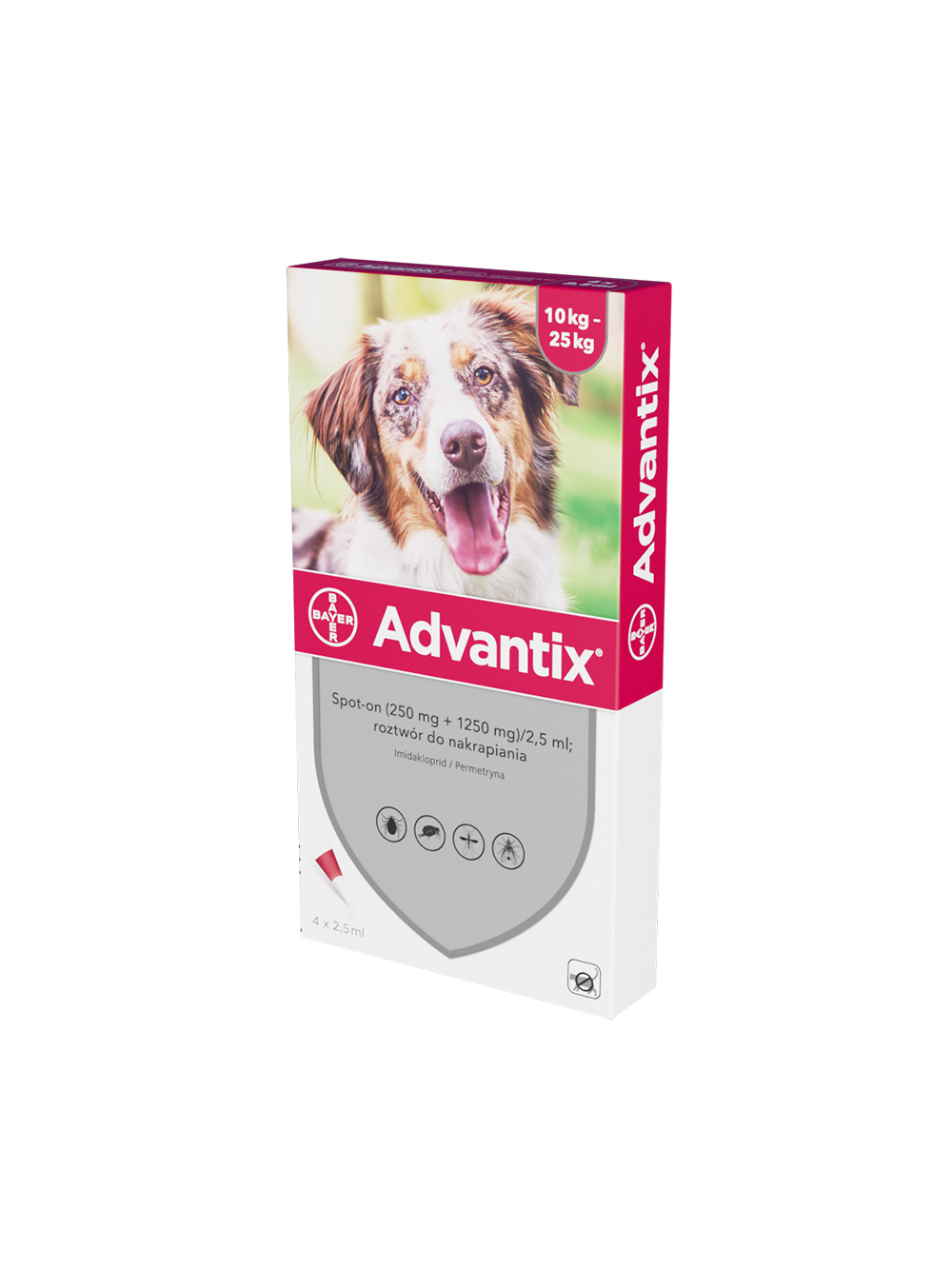 Advantix - dla psów 10-25kg (4 pipety x 2,5ml)