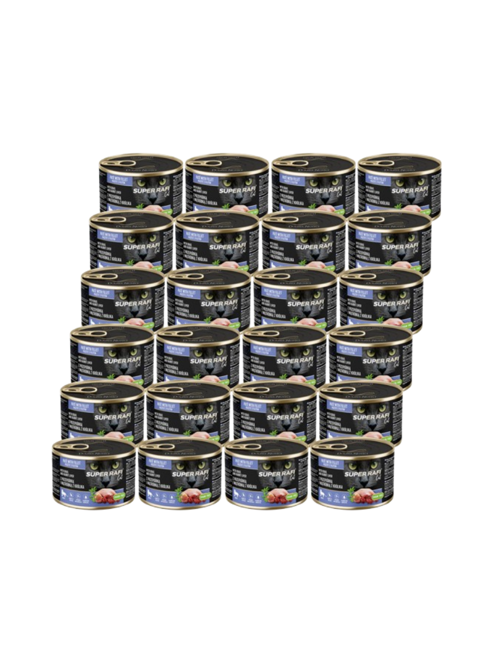 DOLINA NOTECI Super Rafi Cat P&F z przepiórką i wątróbką z królika 24x185g