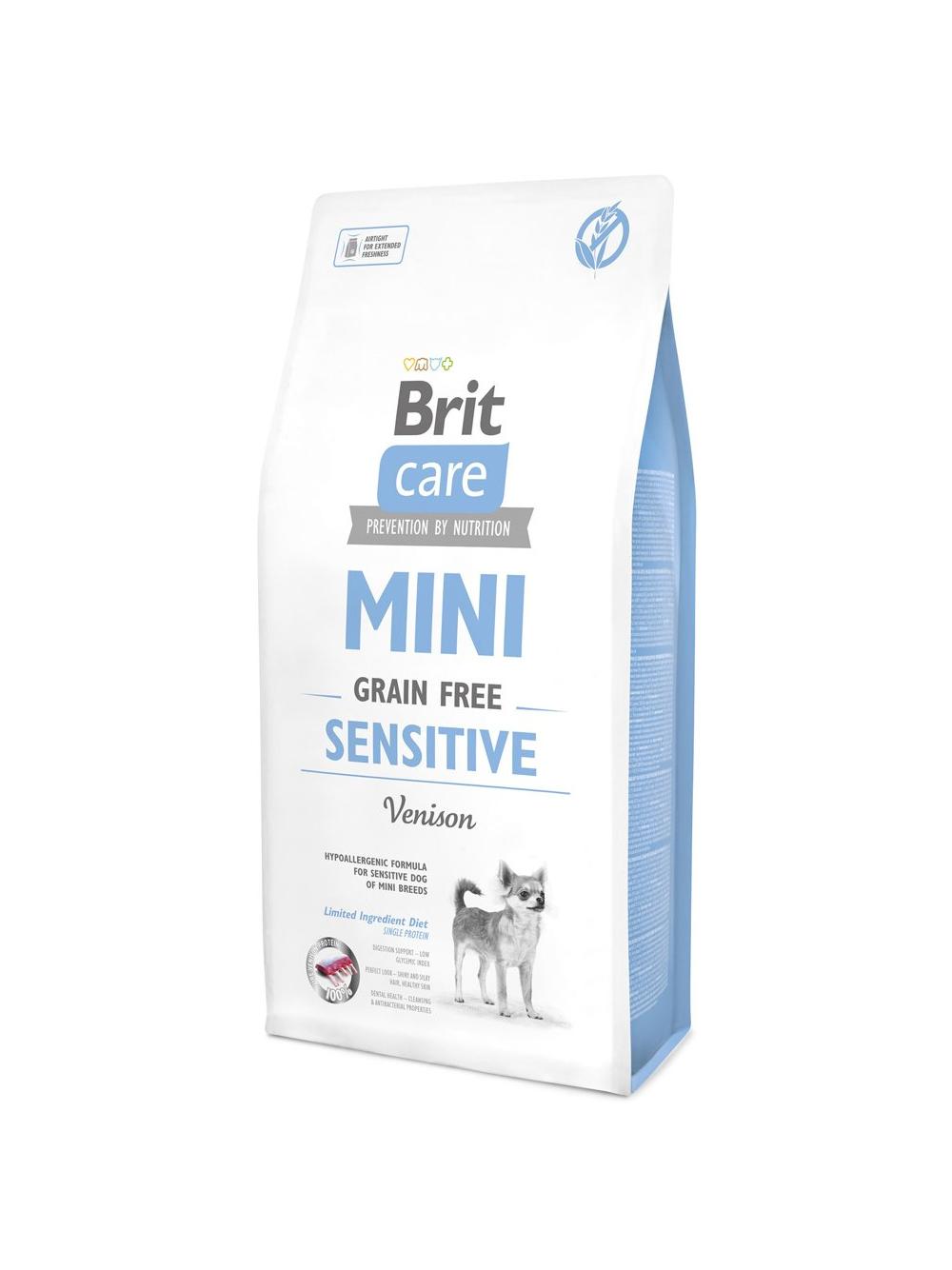 BRIT CARE Mini Grain-Free Sensitive 7kg + niespodzianka dla psa GRATIS!