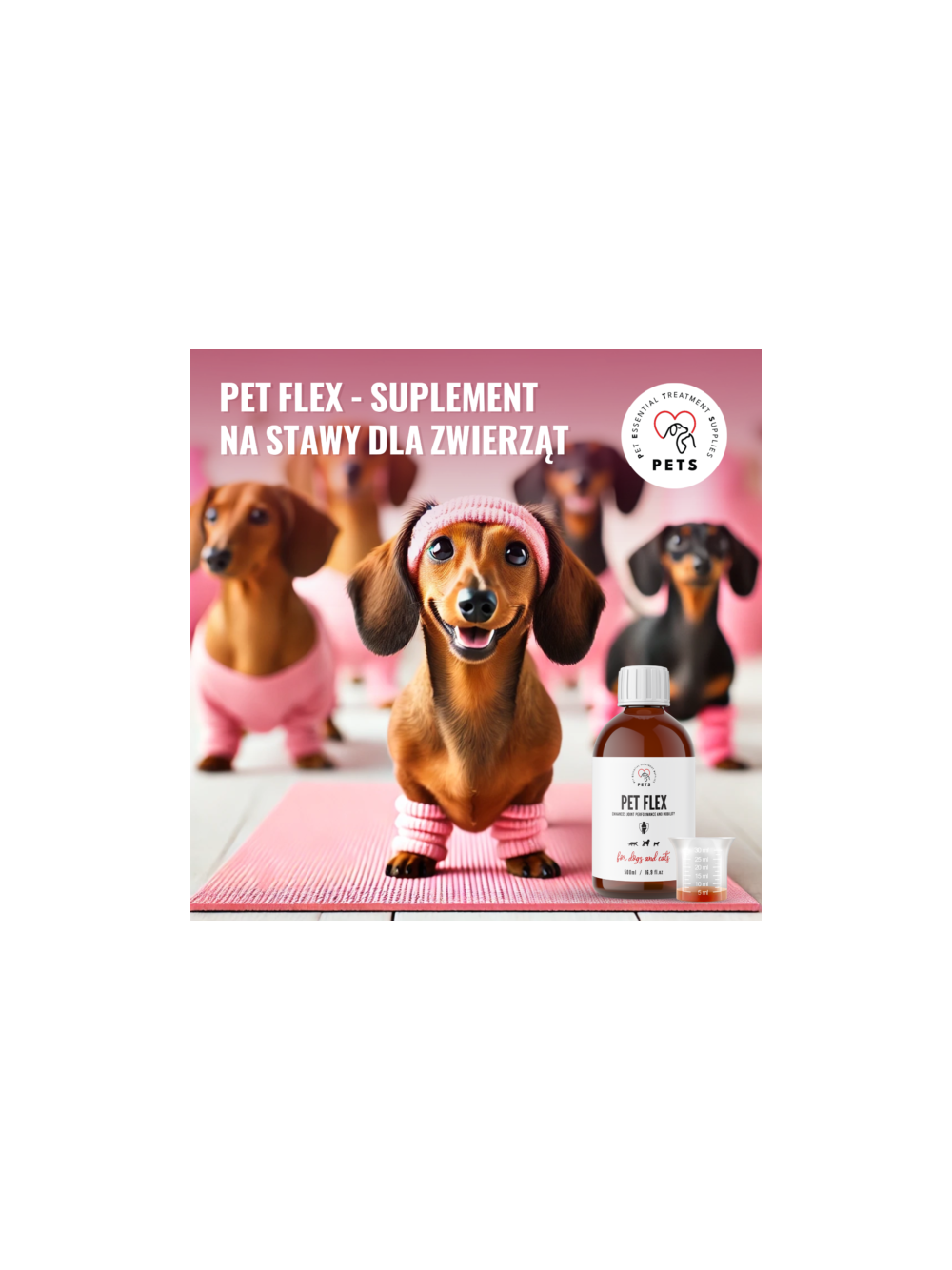 PET FLEX – Preparat na stawy i mobilność dla zwierząt 500ml