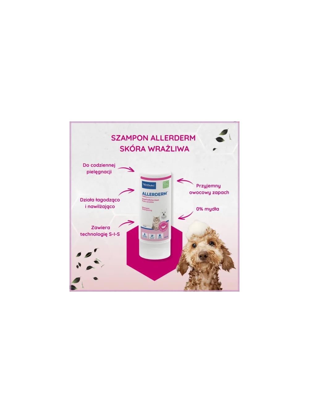 Virbac Allerderm szampon dla skóry wrażliwej psów i kotów 250 ml