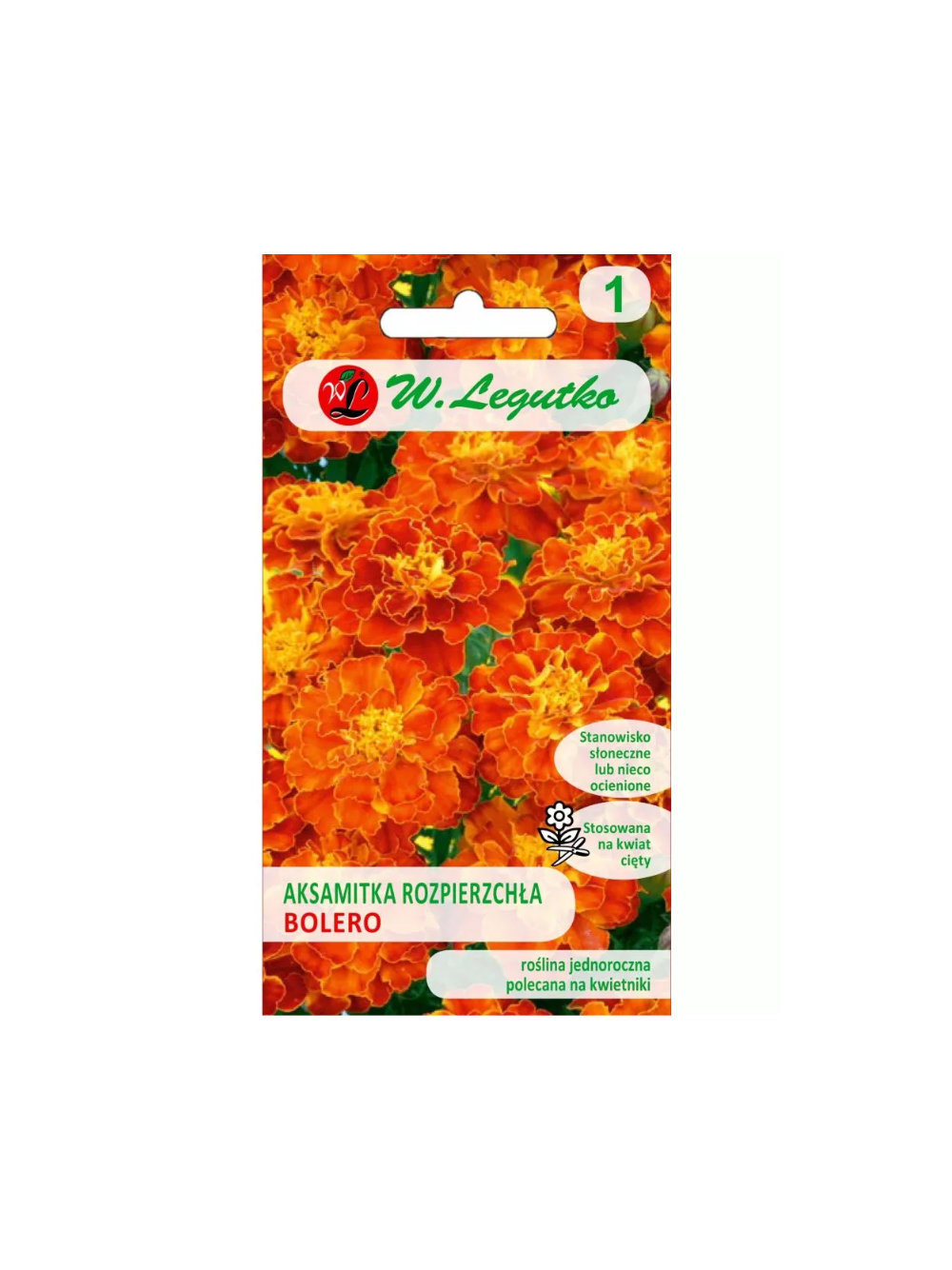 Aksamitka rozpierzchła Bolero mahoniowo-miodowa 1g