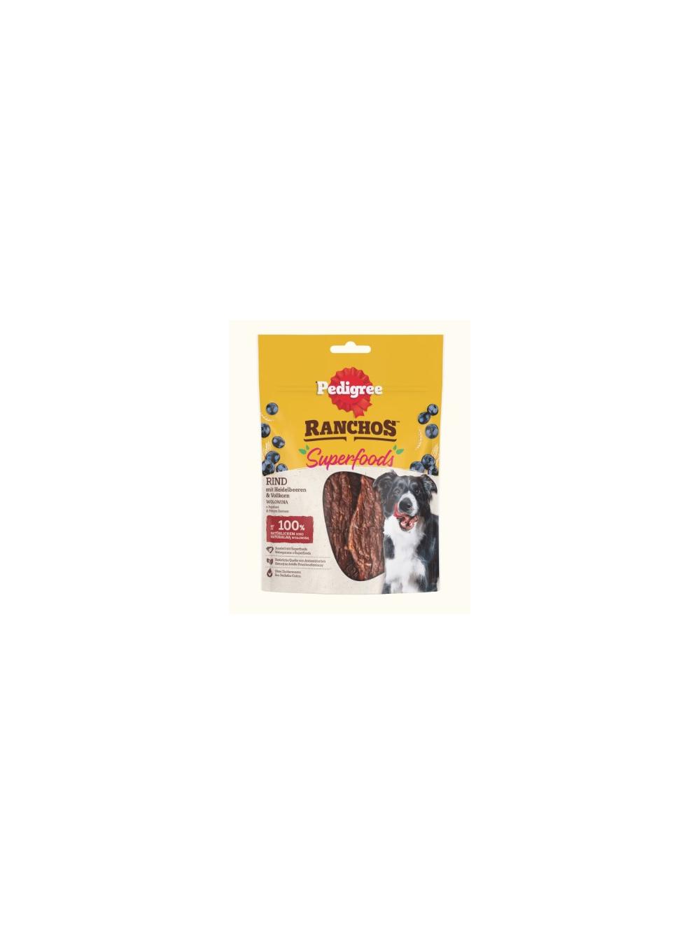 PEDIGREE® Ranchos™ Superfoods z wołowiną, jagodami i pełnym ziarnem 7x70g