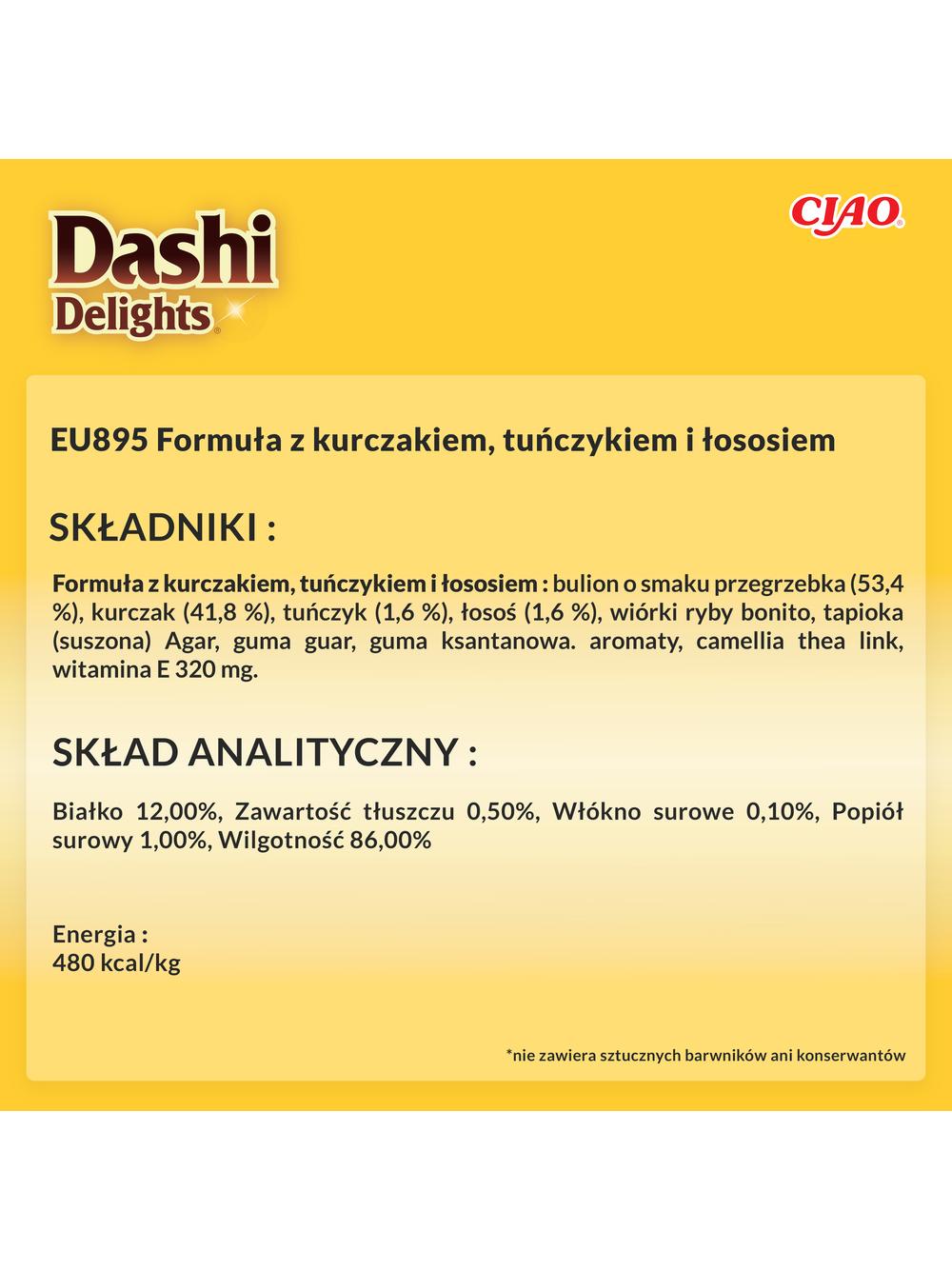 INABA Dashi Delights Delicate Flakes Chicken with Tuna & Salmon Recipe 12x40g