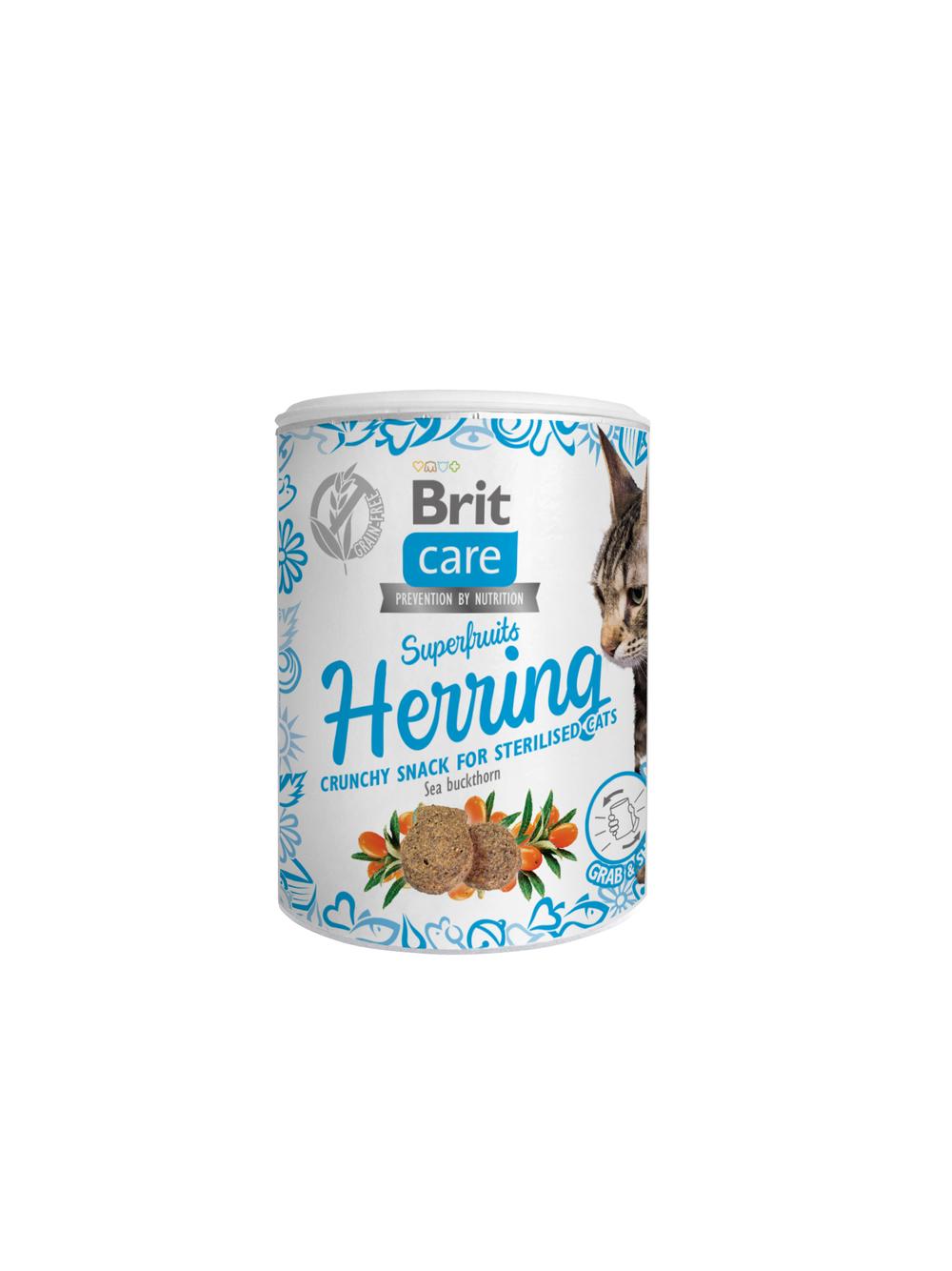 BRIT CARE Cat Snack Superfruits Herring 100g