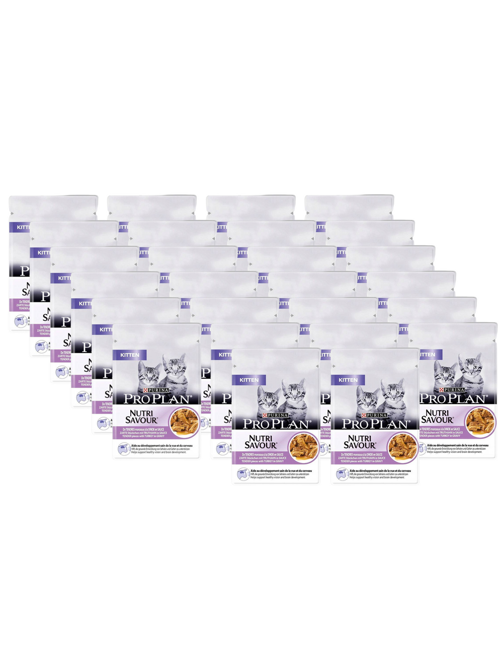 PRO PLAN Nutrisavour Kitten Karma dla kociąt delikatne kawałki z indykiem w sosie 26x85g