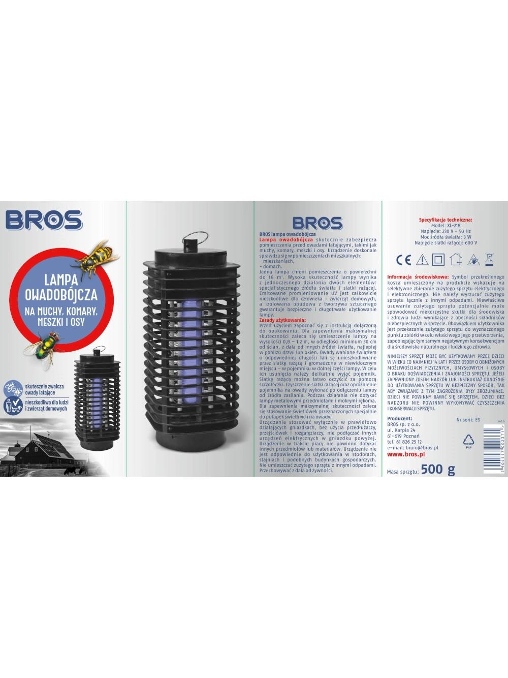 BROS Lampa owadobójcza