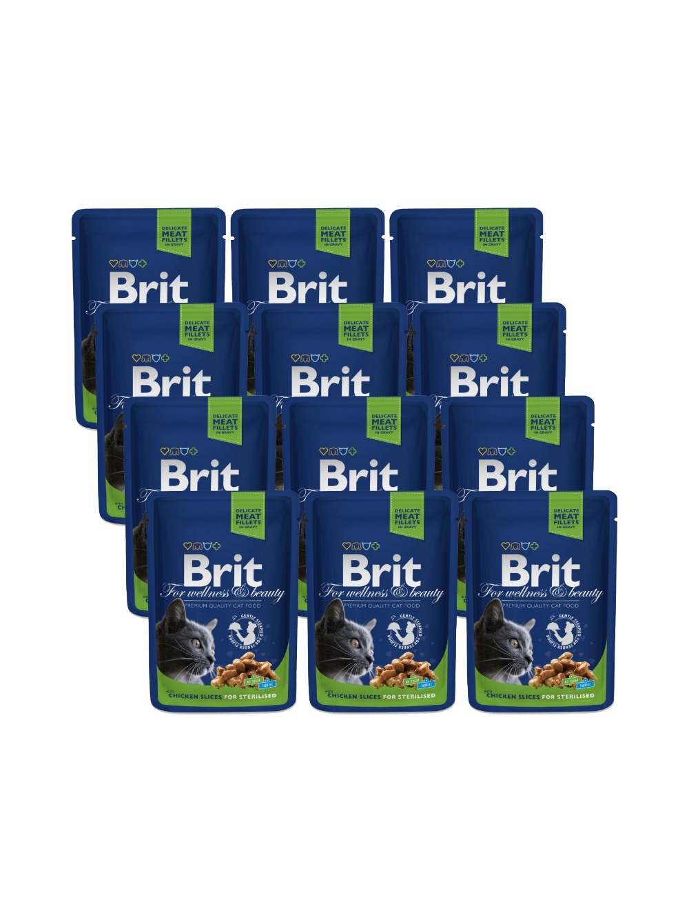 BRIT Cat Sterilised KURCZAK  12x100g