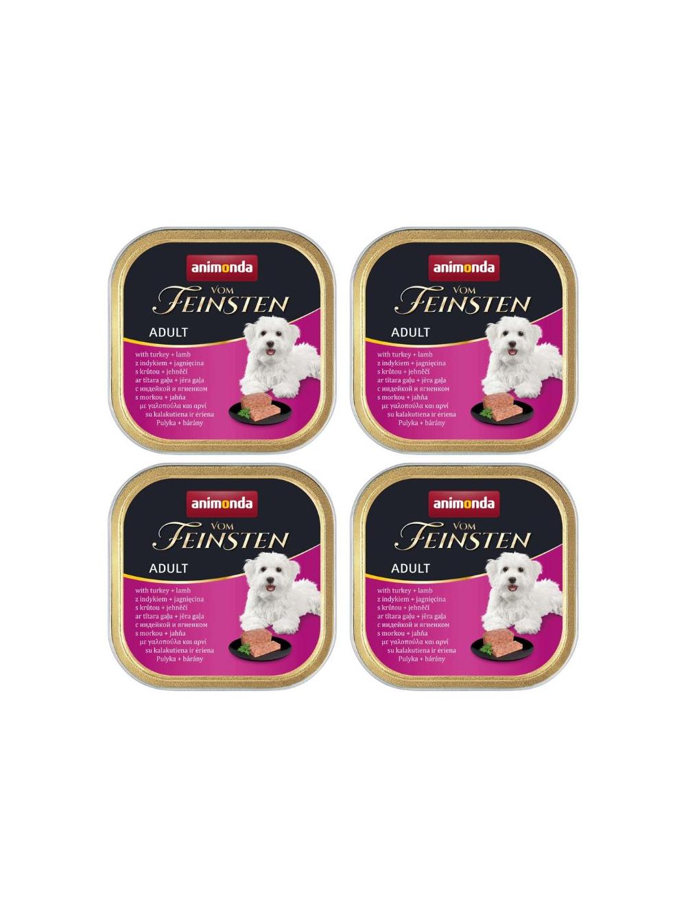 ANIMONDA Dog Vom Feinsten Adult smak: indyk i jagnięcina 22x150g