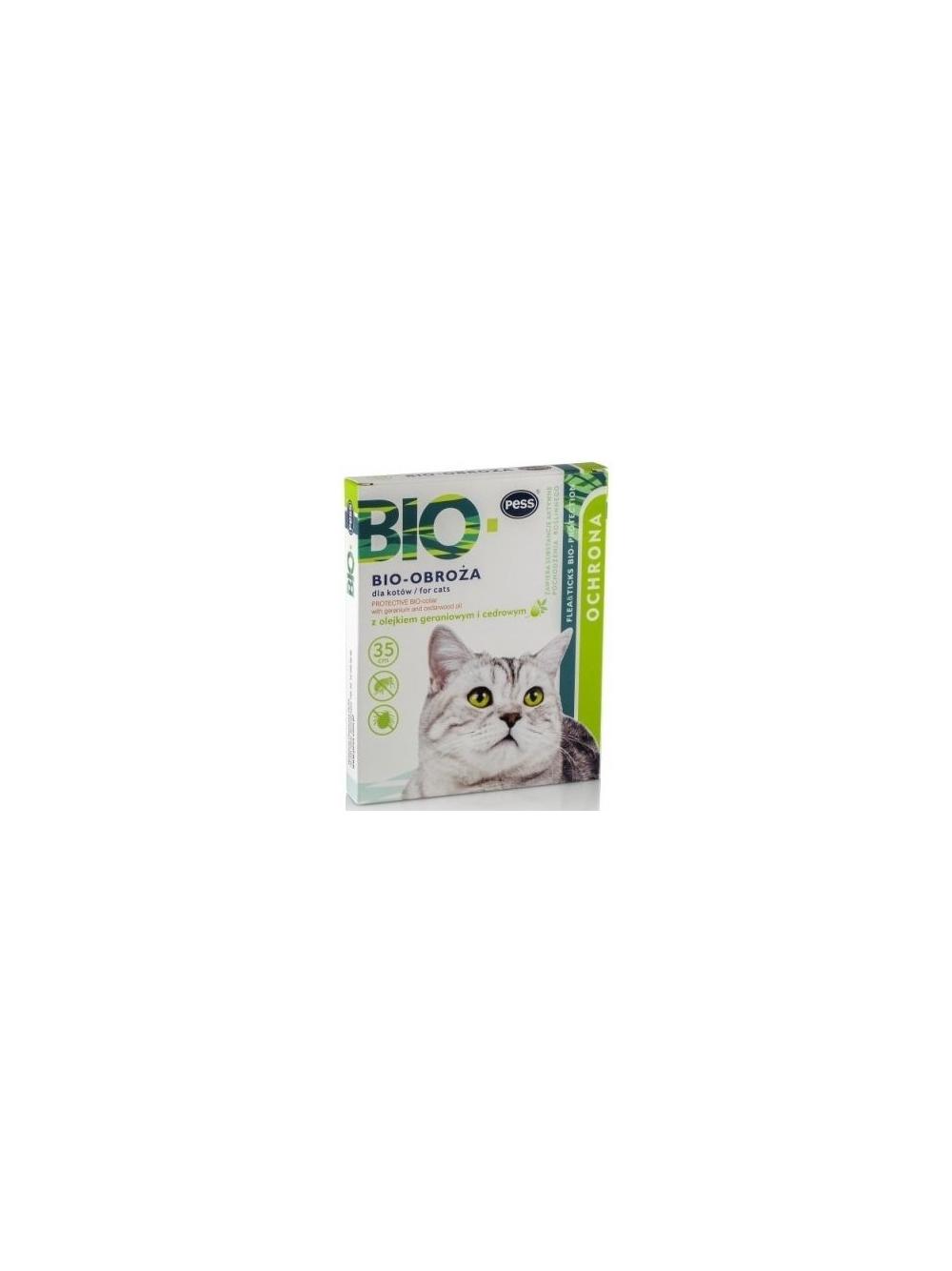 PESS Obroża biologiczna z olejkiem geraniowym 35cm