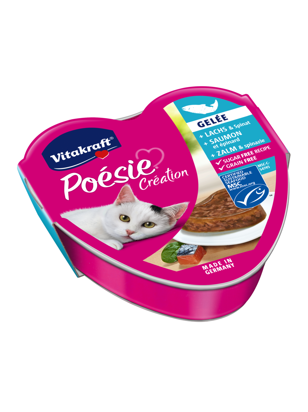 Vitakraft POESIE mokra karma dla kota z łososiem i szpinakiem 85g